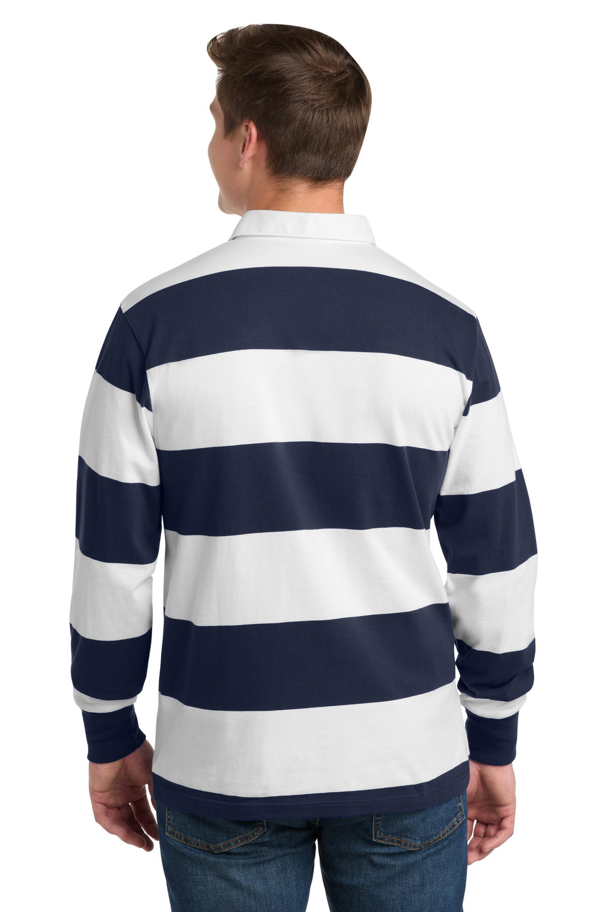 Sport-Tek Classic Long Sleeve Rugby Polo. ST301