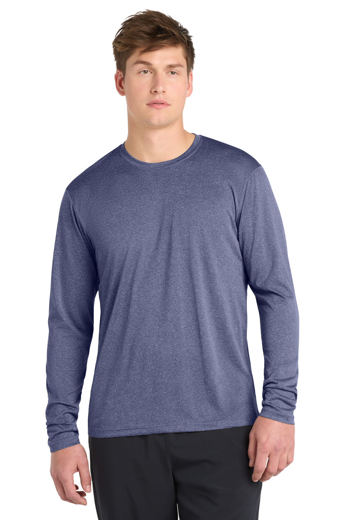 Sport-Tek ® Long Sleeve Heather Contender ™ Tee. ST360LS - True Navy Heather