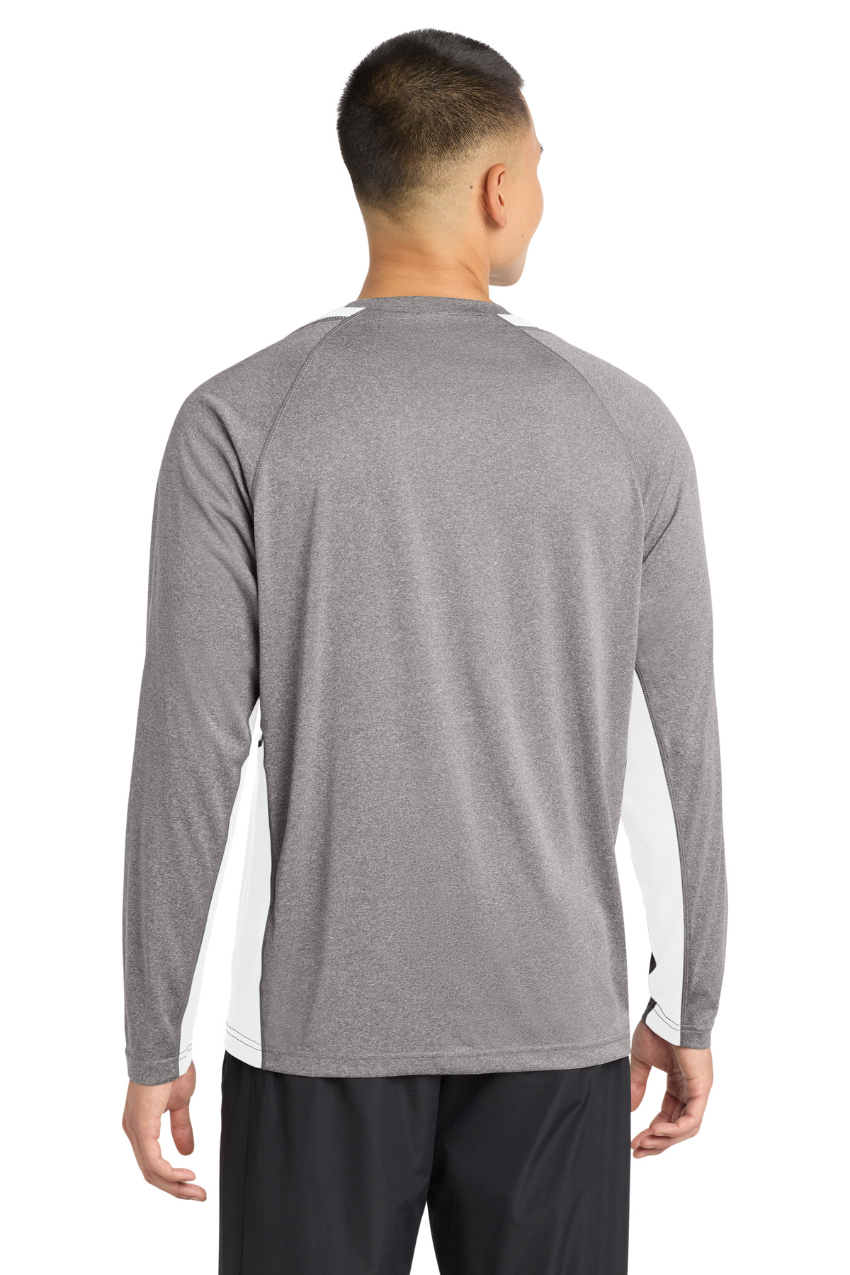 Sport-Tek Long Sleeve Heather Colorblock Contender Tee. ST361LS