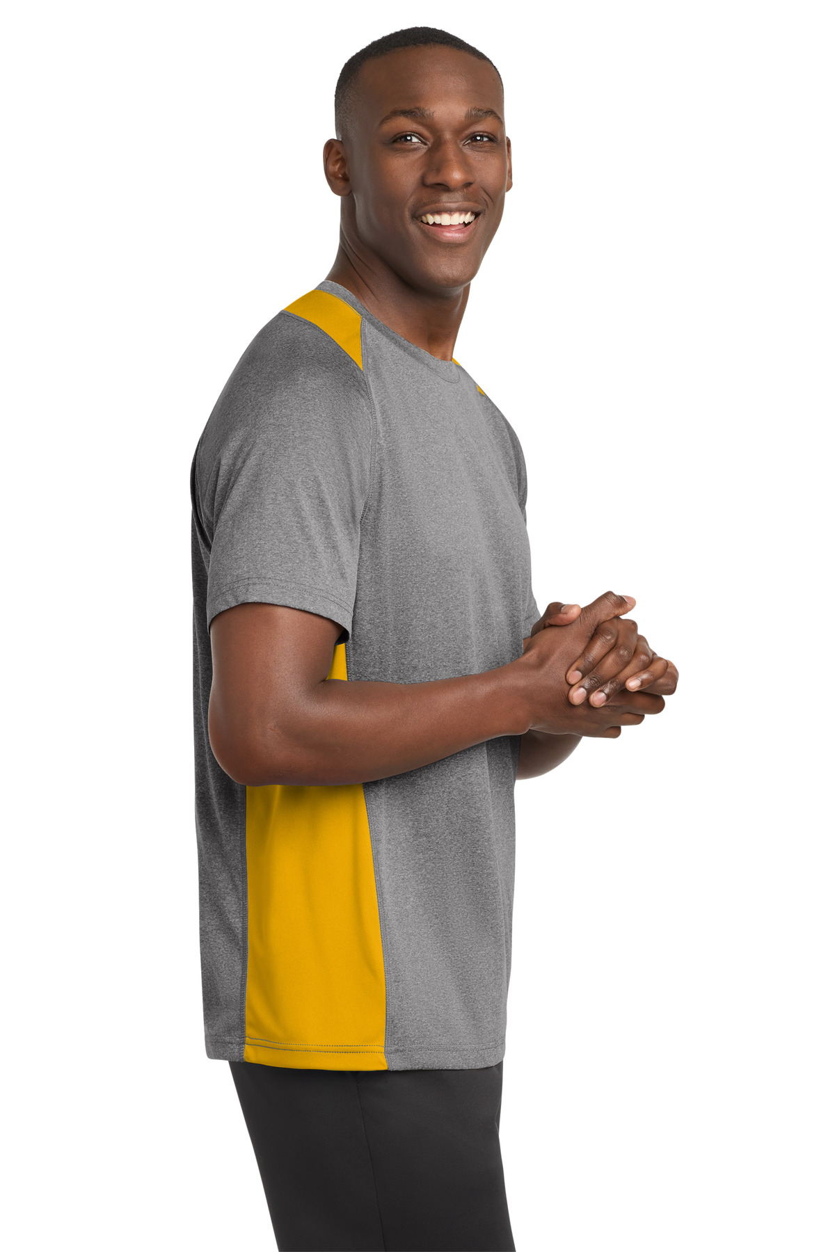 Sport-Tek Heather Colorblock Contender Tee. ST361