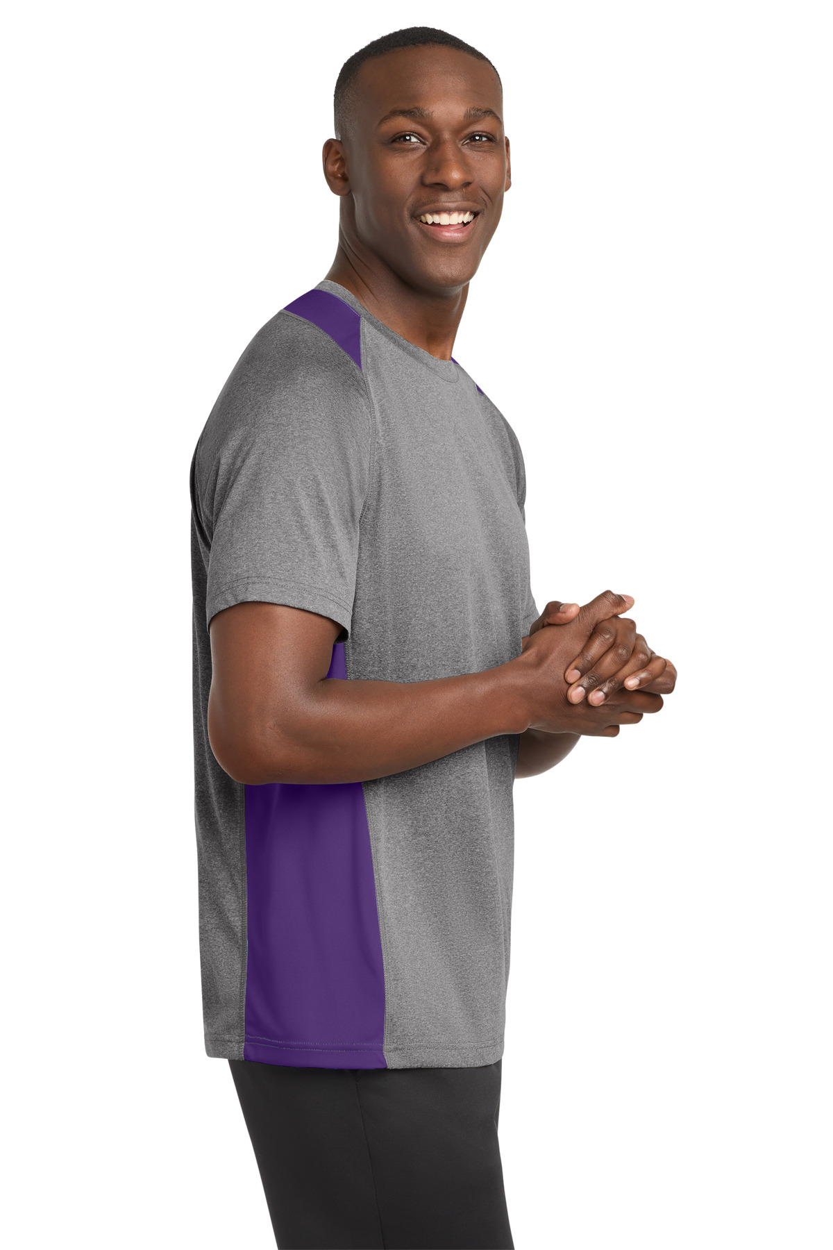 Sport-Tek Heather Colorblock Contender Tee. ST361