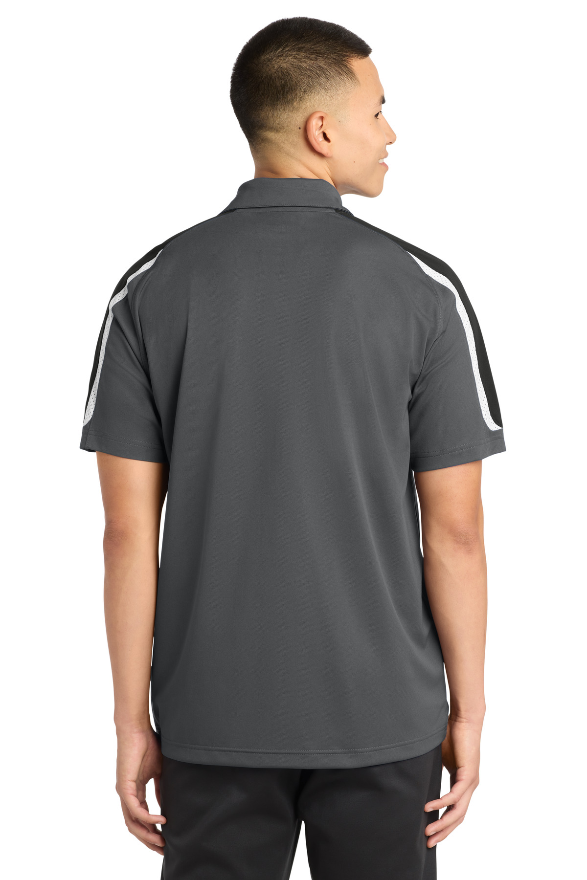 Sport-Tek Tricolor Shoulder Micropique Sport-Wick Polo. ST658