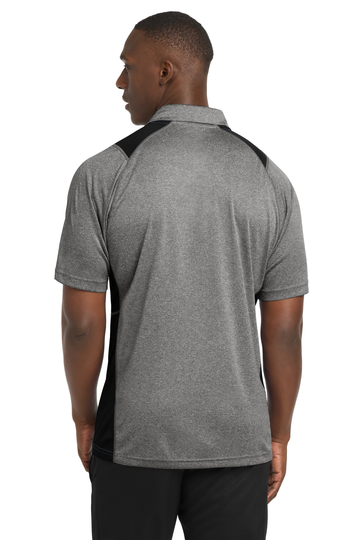 Sport-Tek Heather Colorblock Contender Polo. ST665