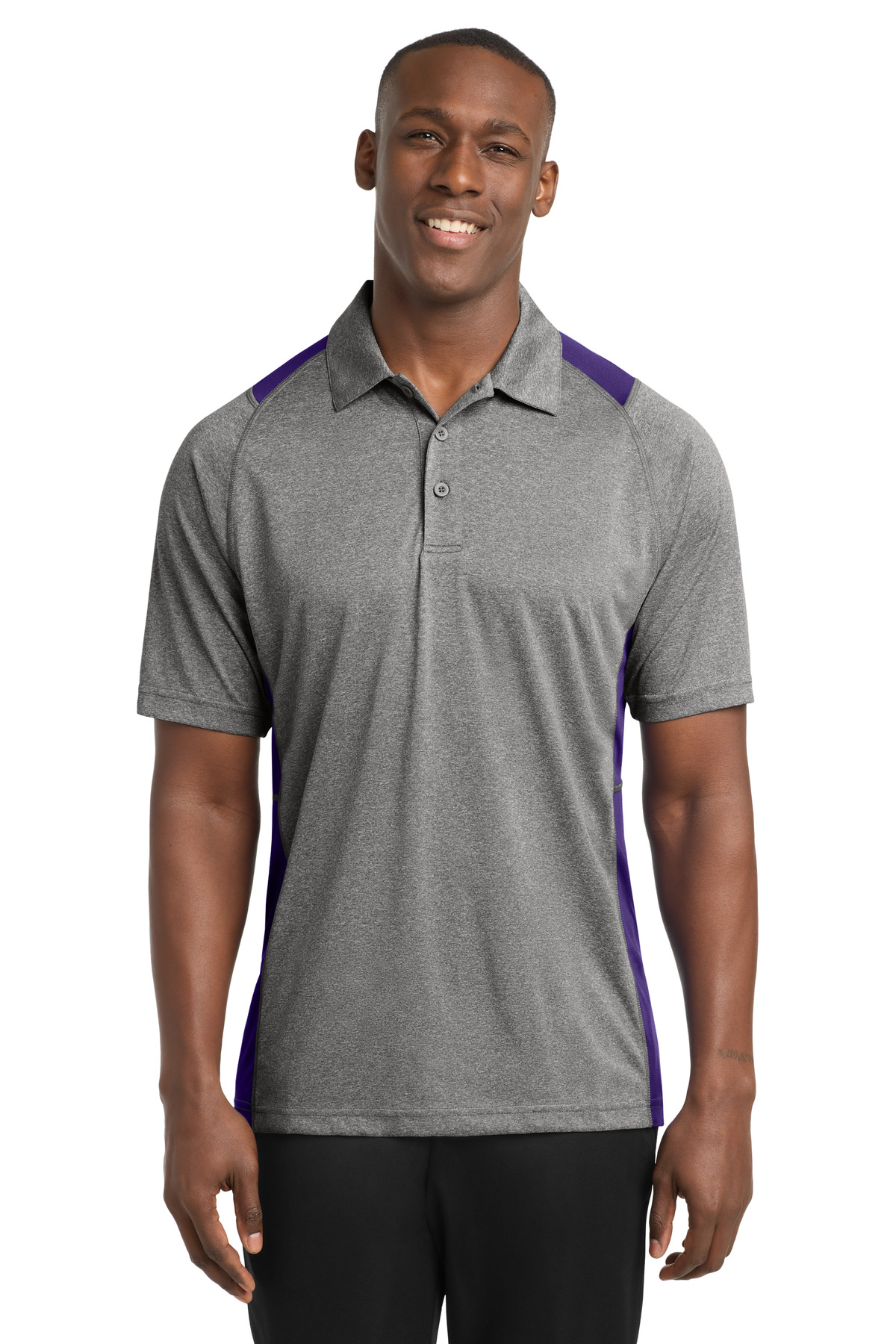 Sport-Tek ST665 swatch in Vintage Heather/ Purple