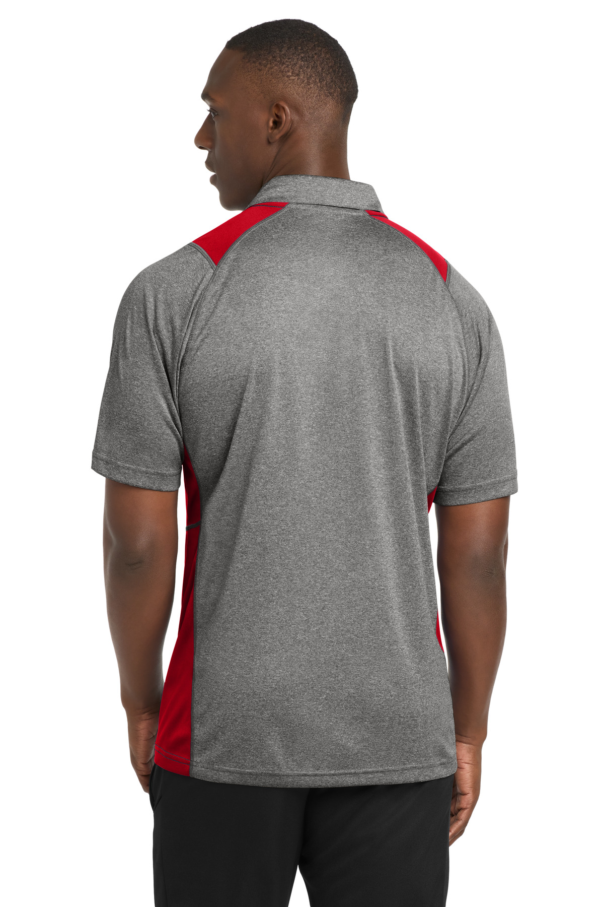 Sport-Tek Heather Colorblock Contender Polo. ST665
