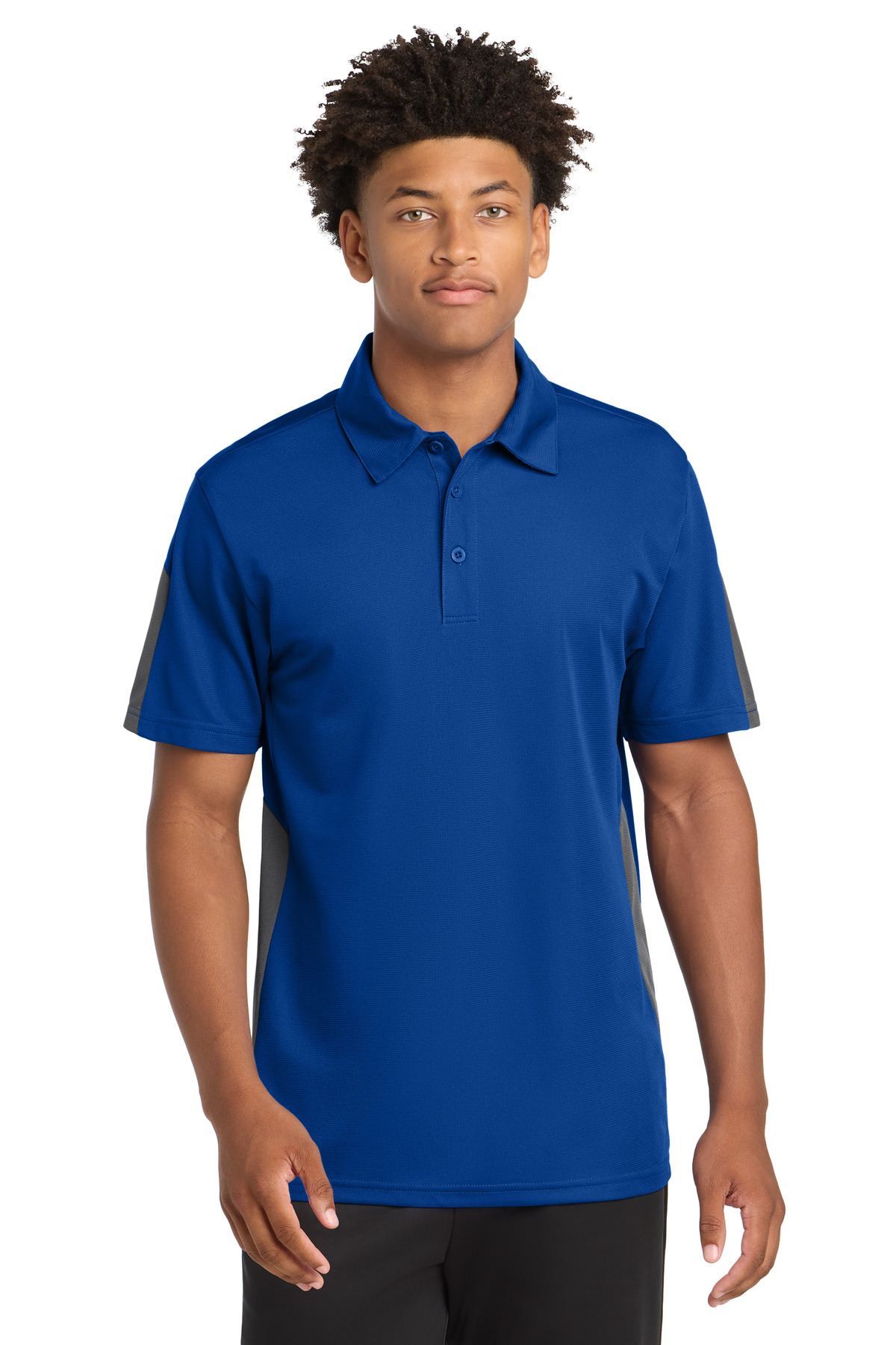 Sport-Tek PosiCharge Active Textured Colorblock Polo. ST695