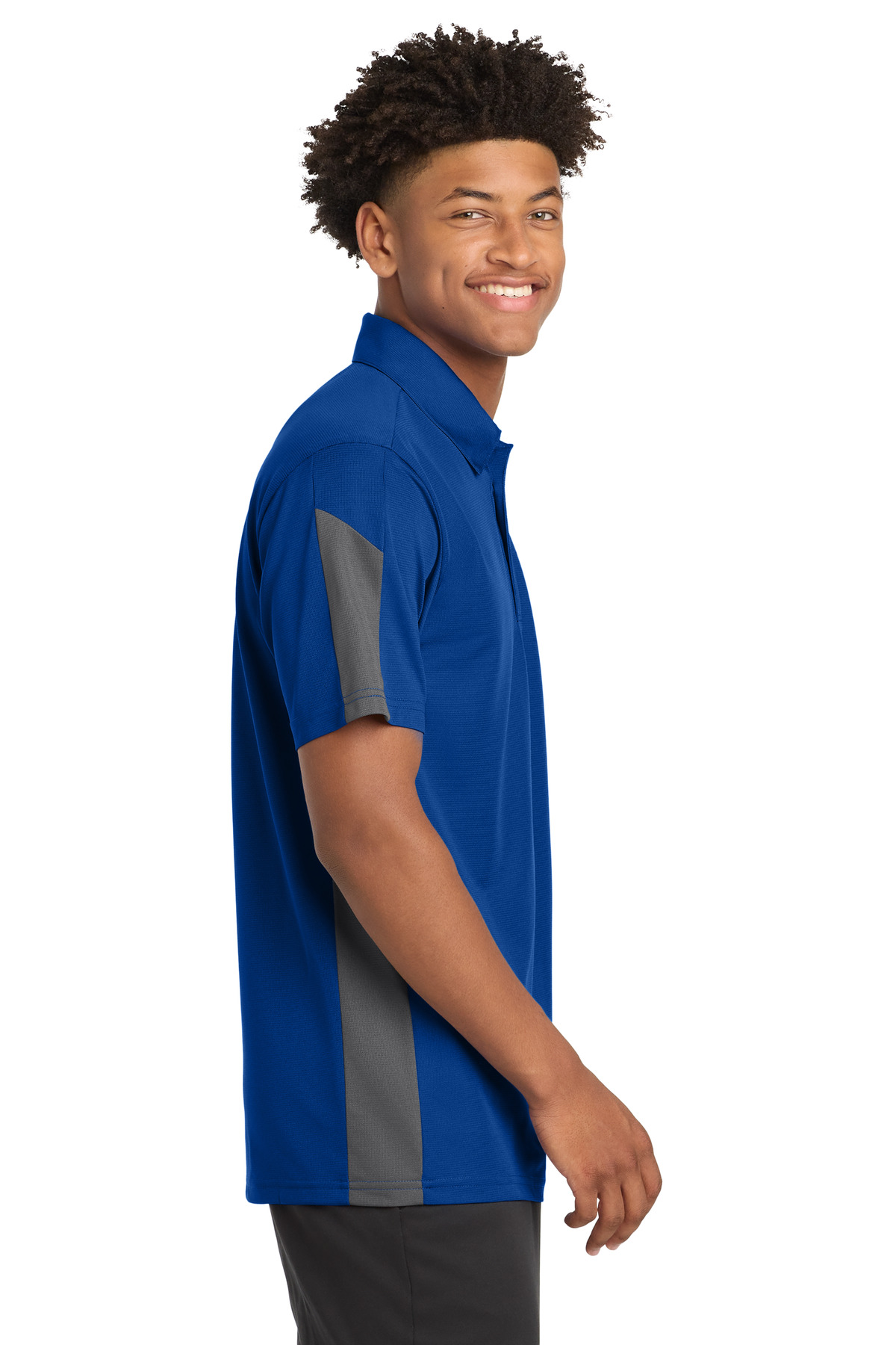 Sport-Tek PosiCharge Active Textured Colorblock Polo. ST695