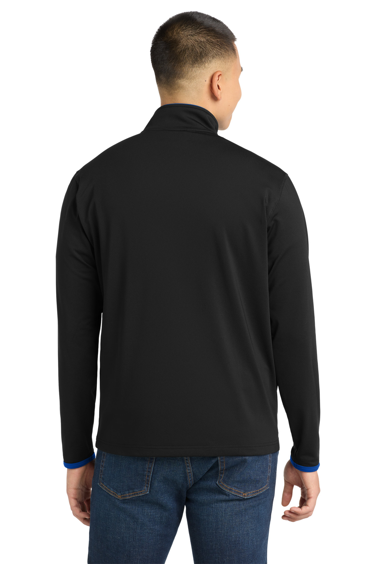Sport-Tek Sport-Wick Stretch Contrast Full-Zip Jacket. ST853
