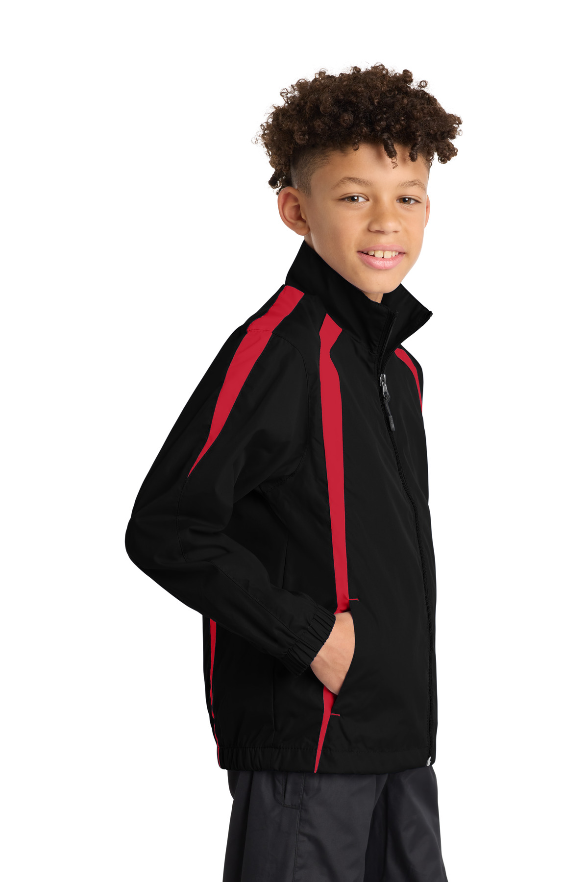 Sport-Tek Youth Colorblock Raglan Jacket. YST60