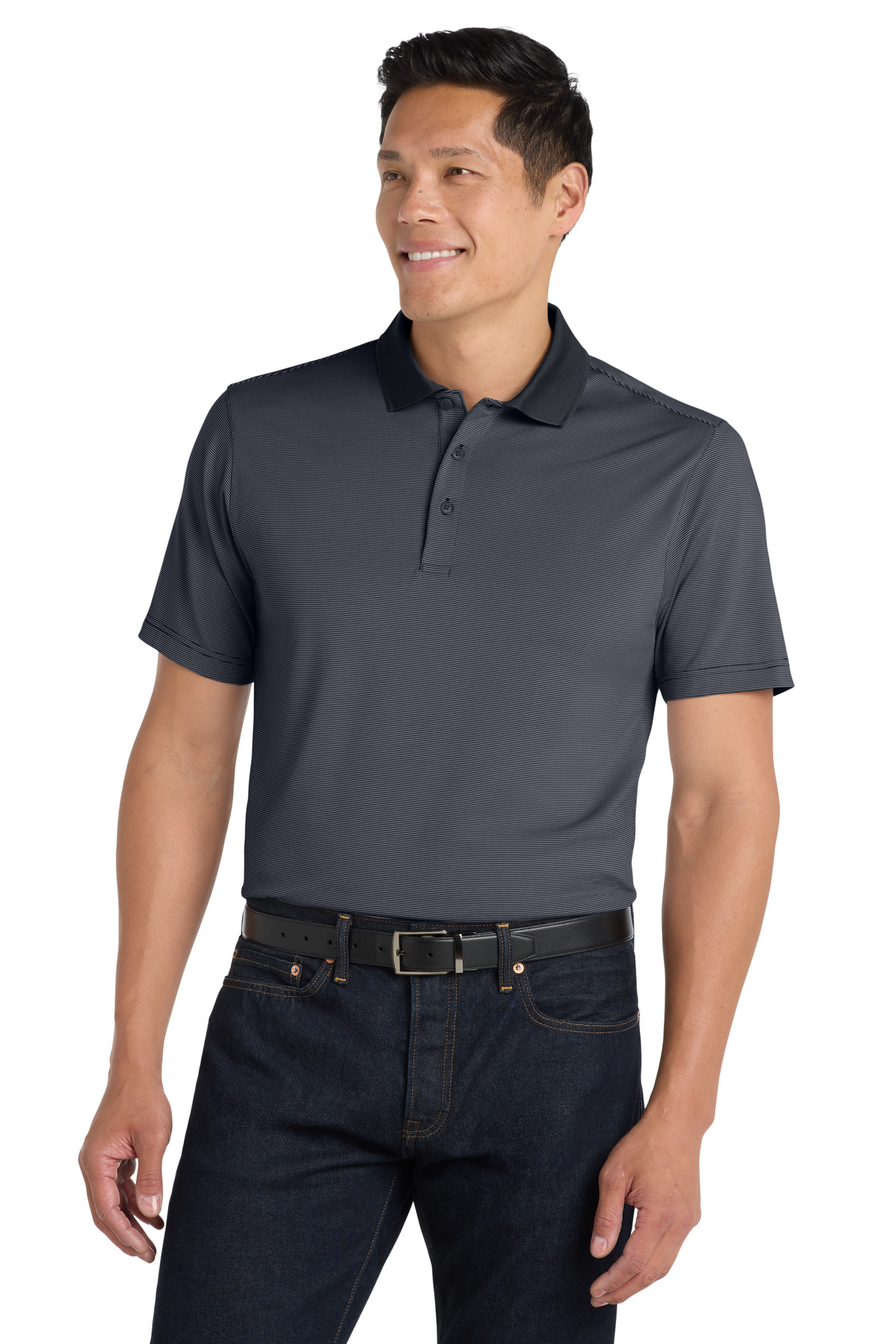  DISCONTINUED  Port Authority ┬«  Fine Stripe Performance Polo. K558