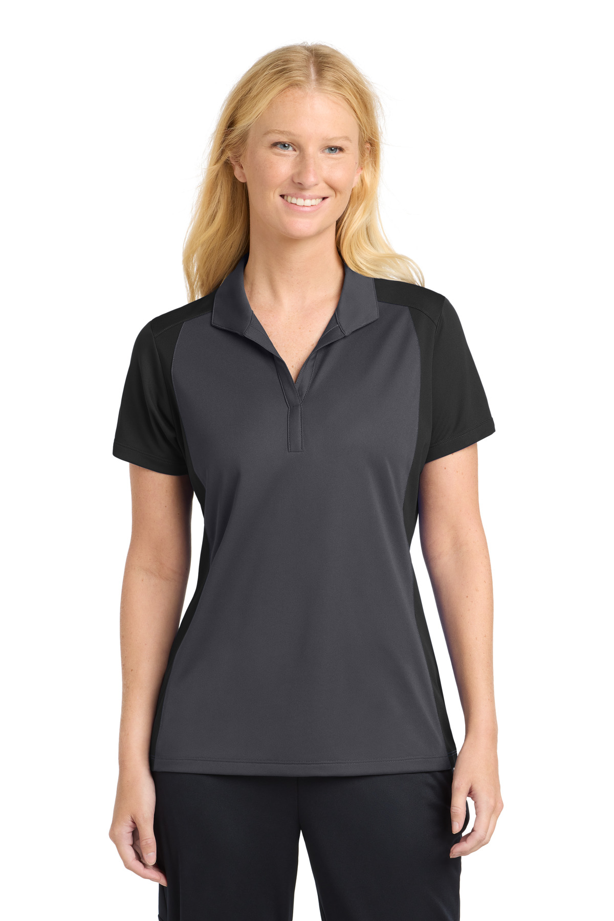 Sport-Tek Women‘s Colorblock Micropique Sport-Wick Polo-Sport-Tek