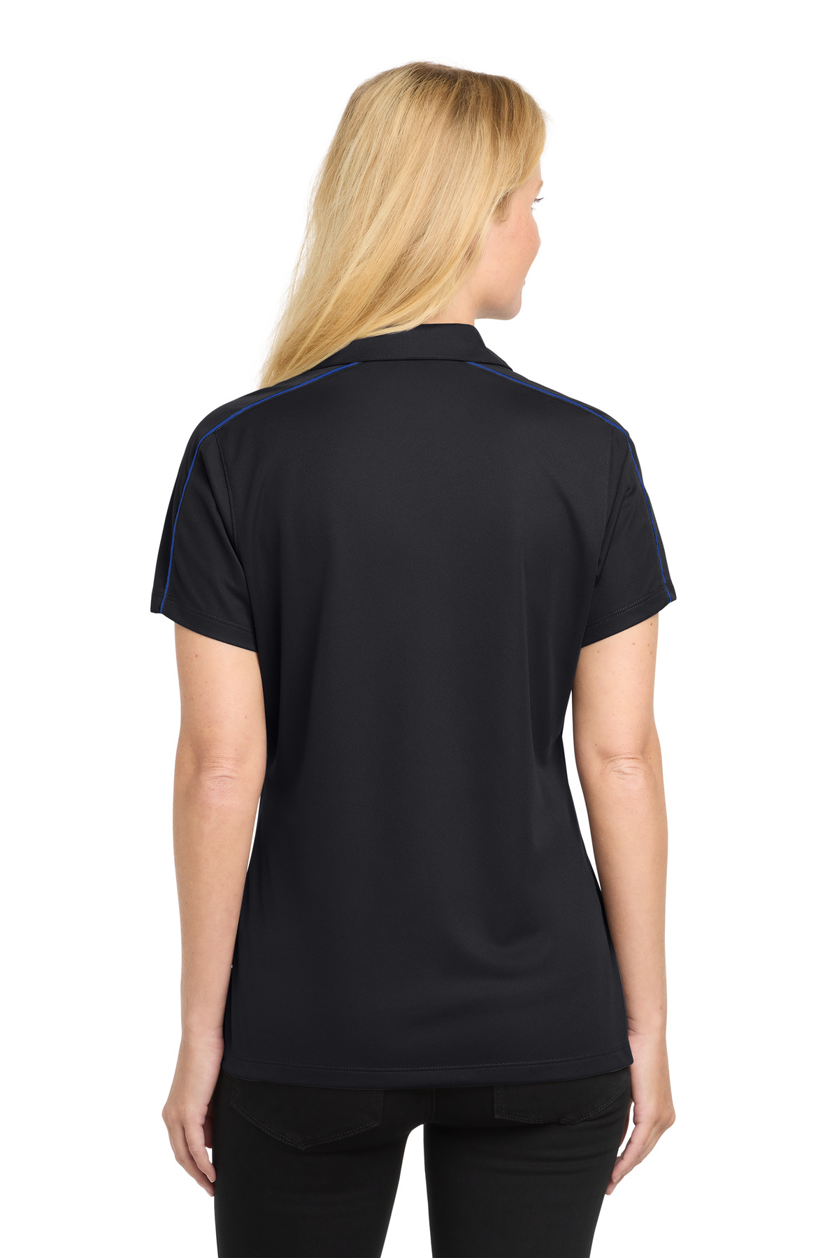 Sport-Tek Women's Micropique Sport-Wick Piped Polo. LST653