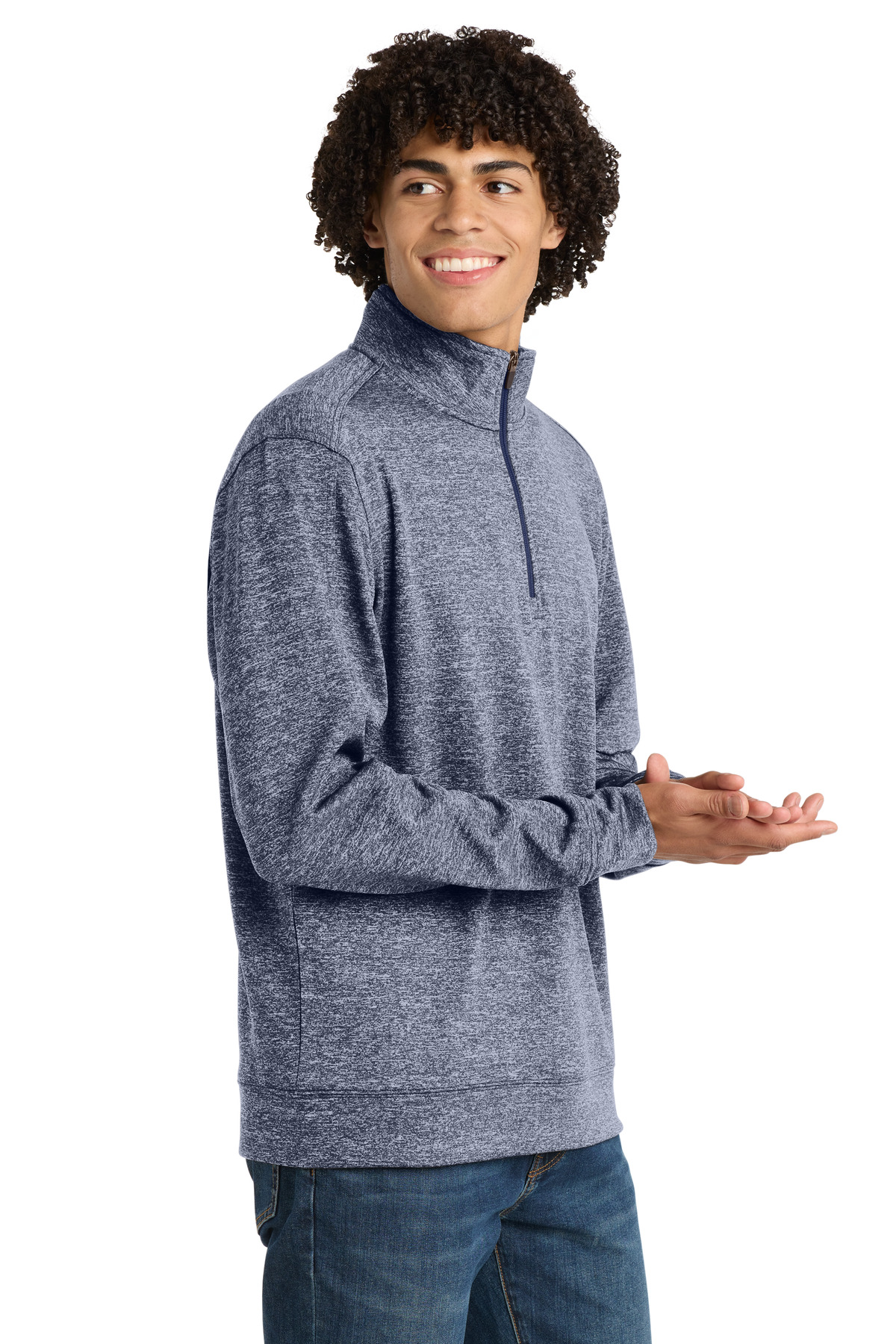 Sport-Tek PosiCharge Electric Heather Fleece 1/4-Zip Pullover. ST226
