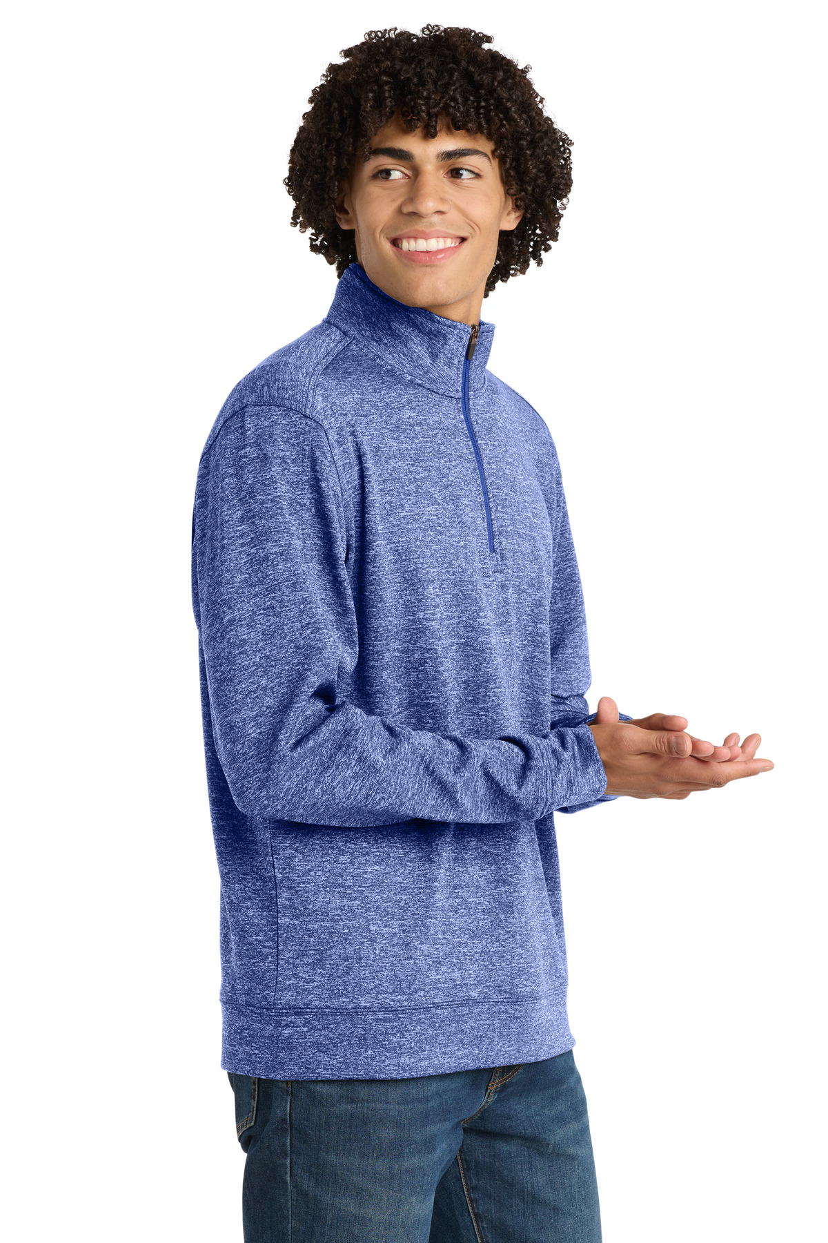 Sport-Tek PosiCharge Electric Heather Fleece 1/4-Zip Pullover. ST226