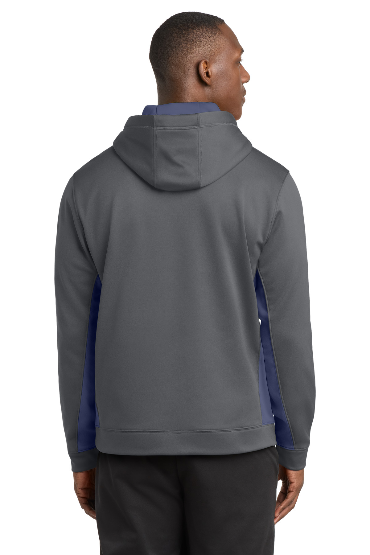 Sport-Tek Sport-Wick Fleece Colorblock Hooded Pullover. ST235