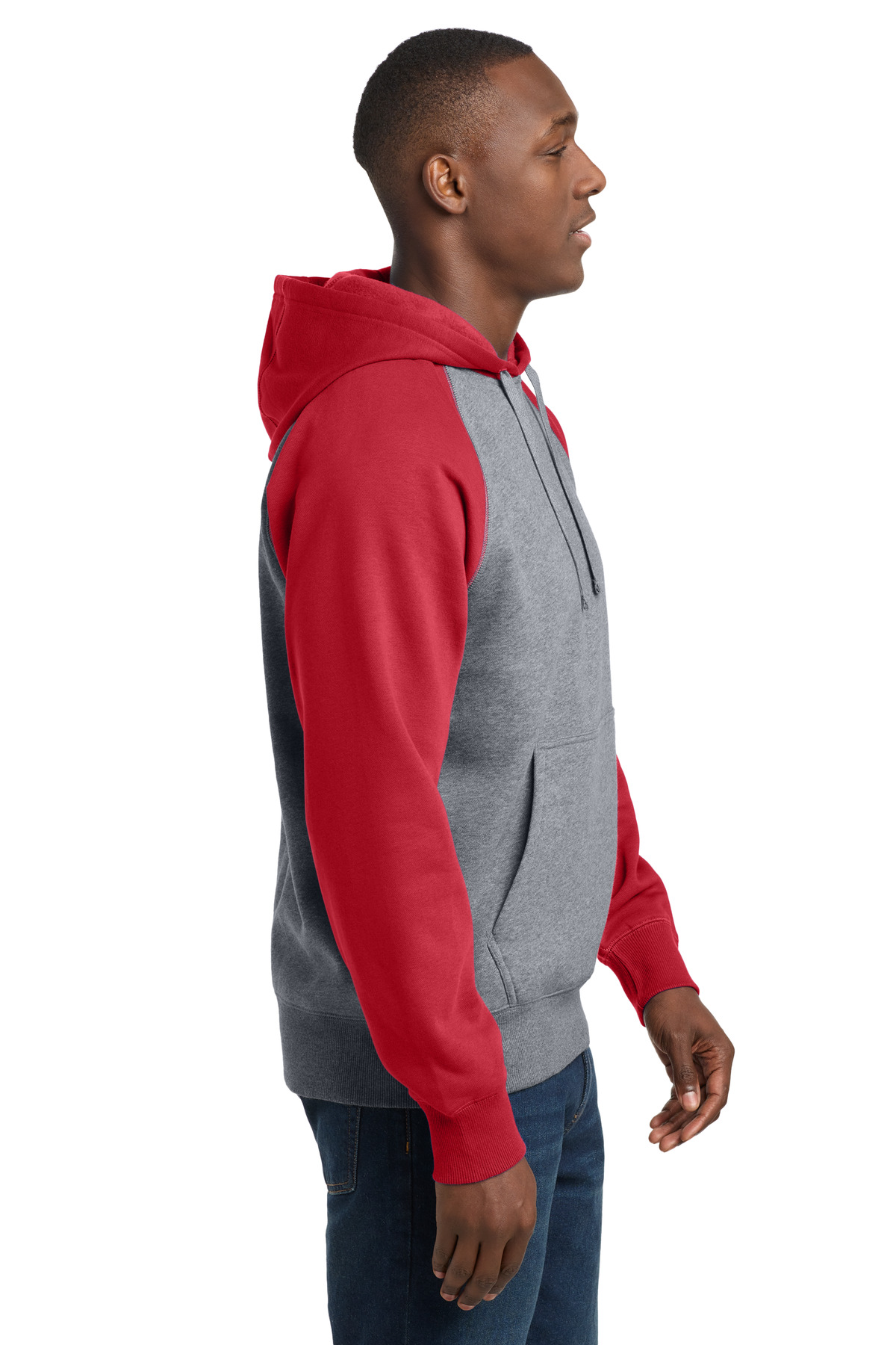 Sport-Tek Raglan Colorblock Pullover Hooded Sweatshirt. ST267