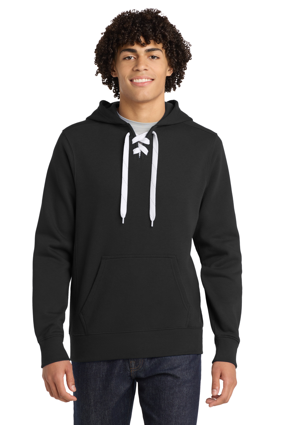 Sport-Tek Lace Up Pullover Hooded Sweatshirt-Sport-Tek