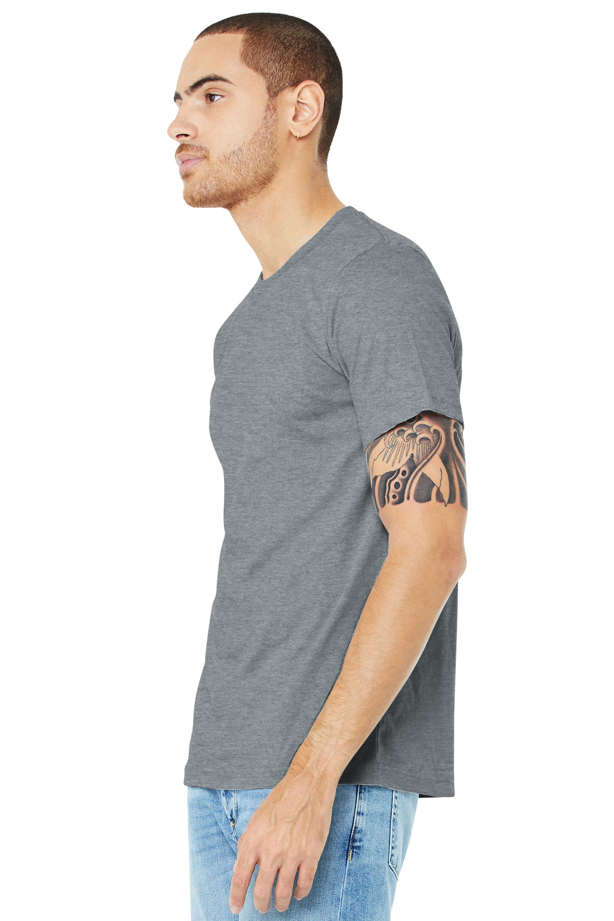 BELLA+CANVAS Unisex Heather CVC Short Sleeve Tee. BC3001CVC