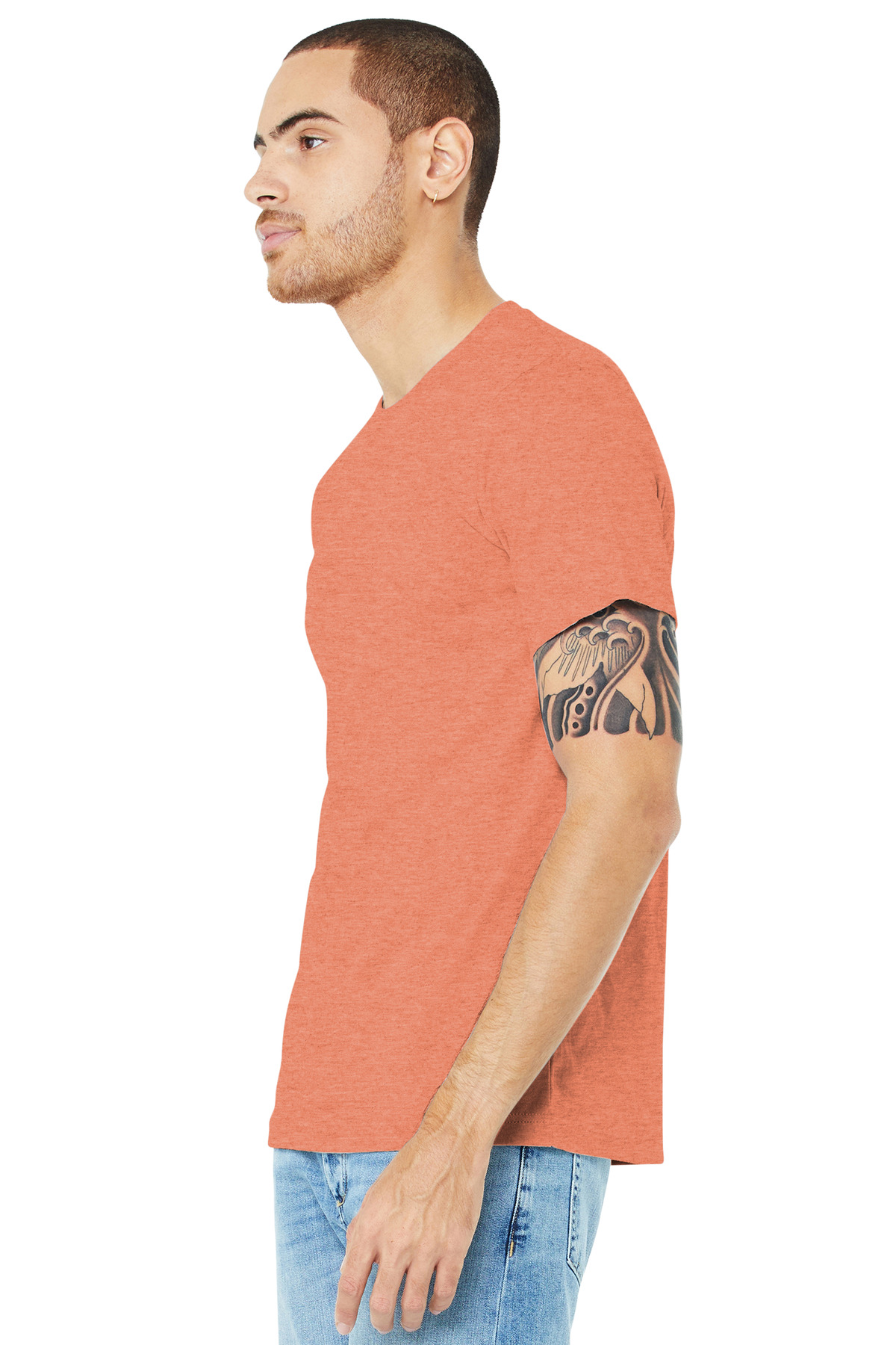 BELLA+CANVAS Unisex Heather CVC Short Sleeve Tee. BC3001CVC