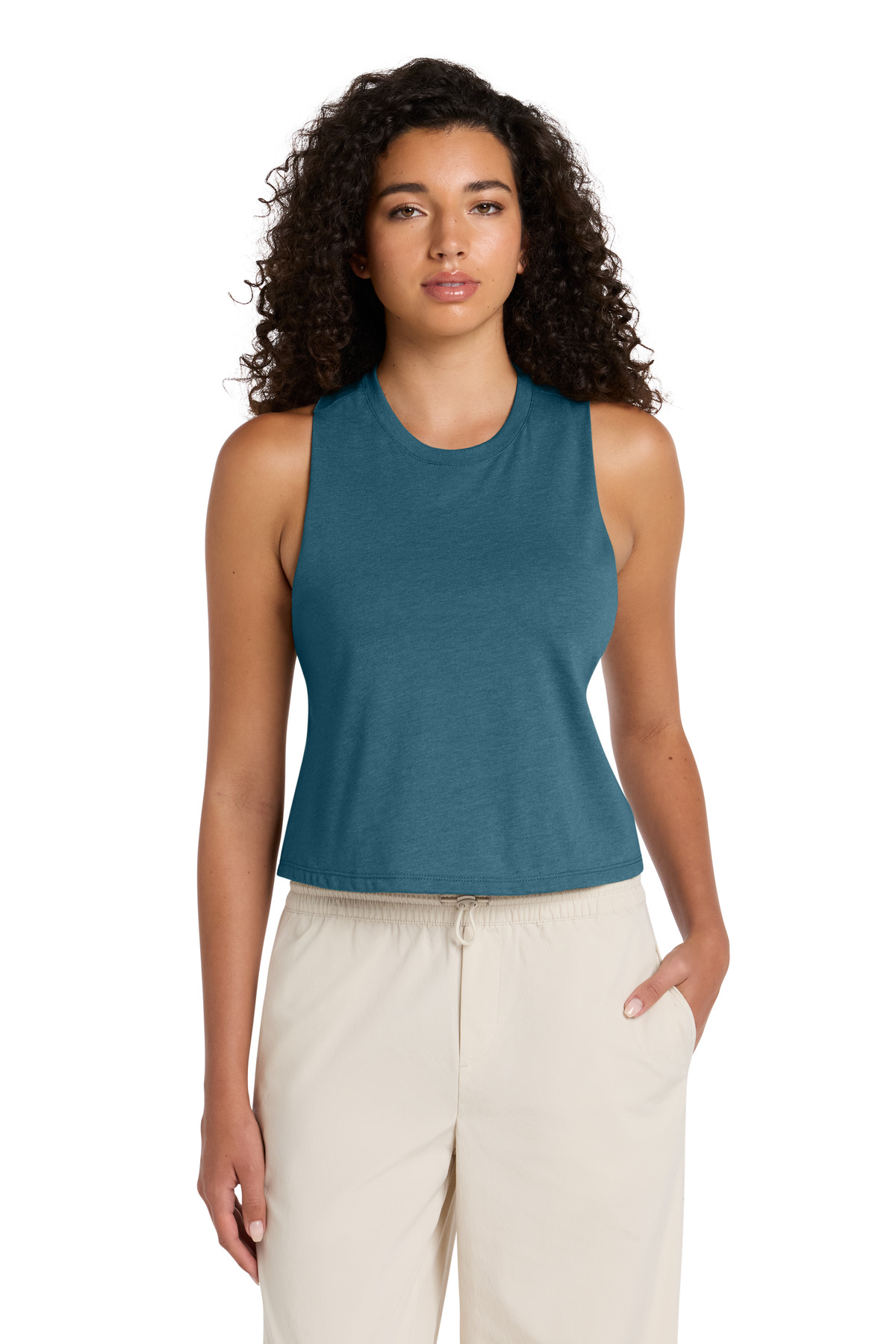 BELLA+CANVAS ® Women's Racerback Cropped Tank. BC6682 - Image 2