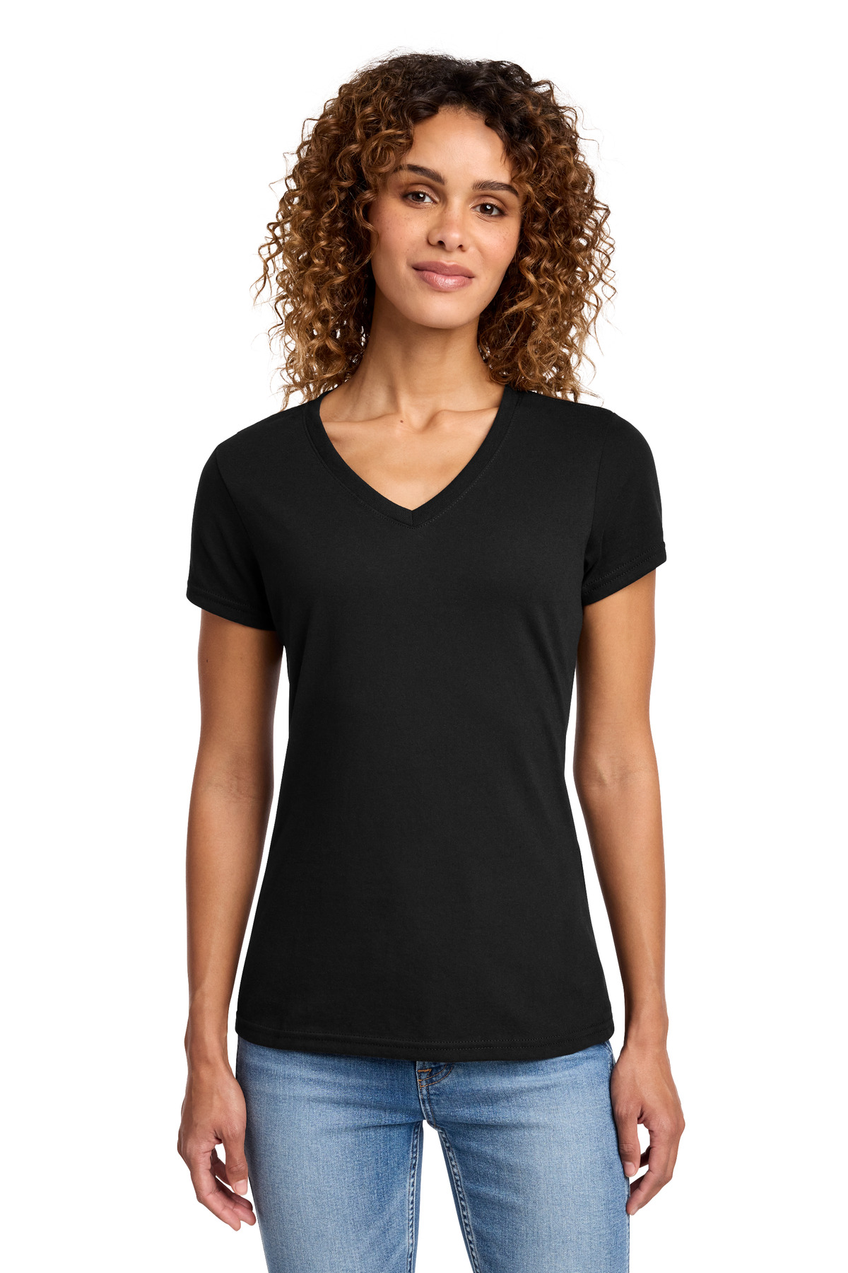 Port & Co Women's Fan Favorite Blend V-Neck Tee. LPC455V