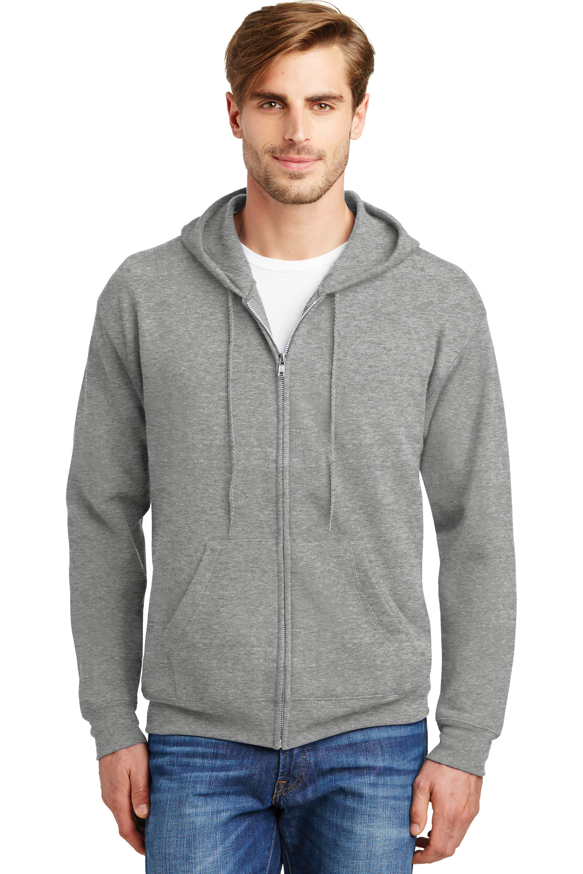 Hanes - EcoSmart Full-Zip Hooded Sweatshirt-Hanes