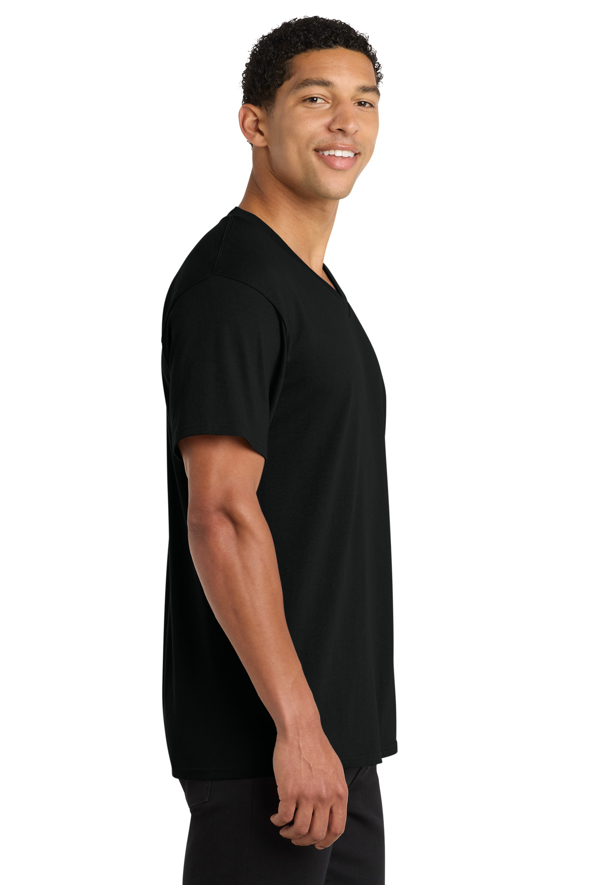 Port & Co Core Cotton V-Neck Tee. PC54V