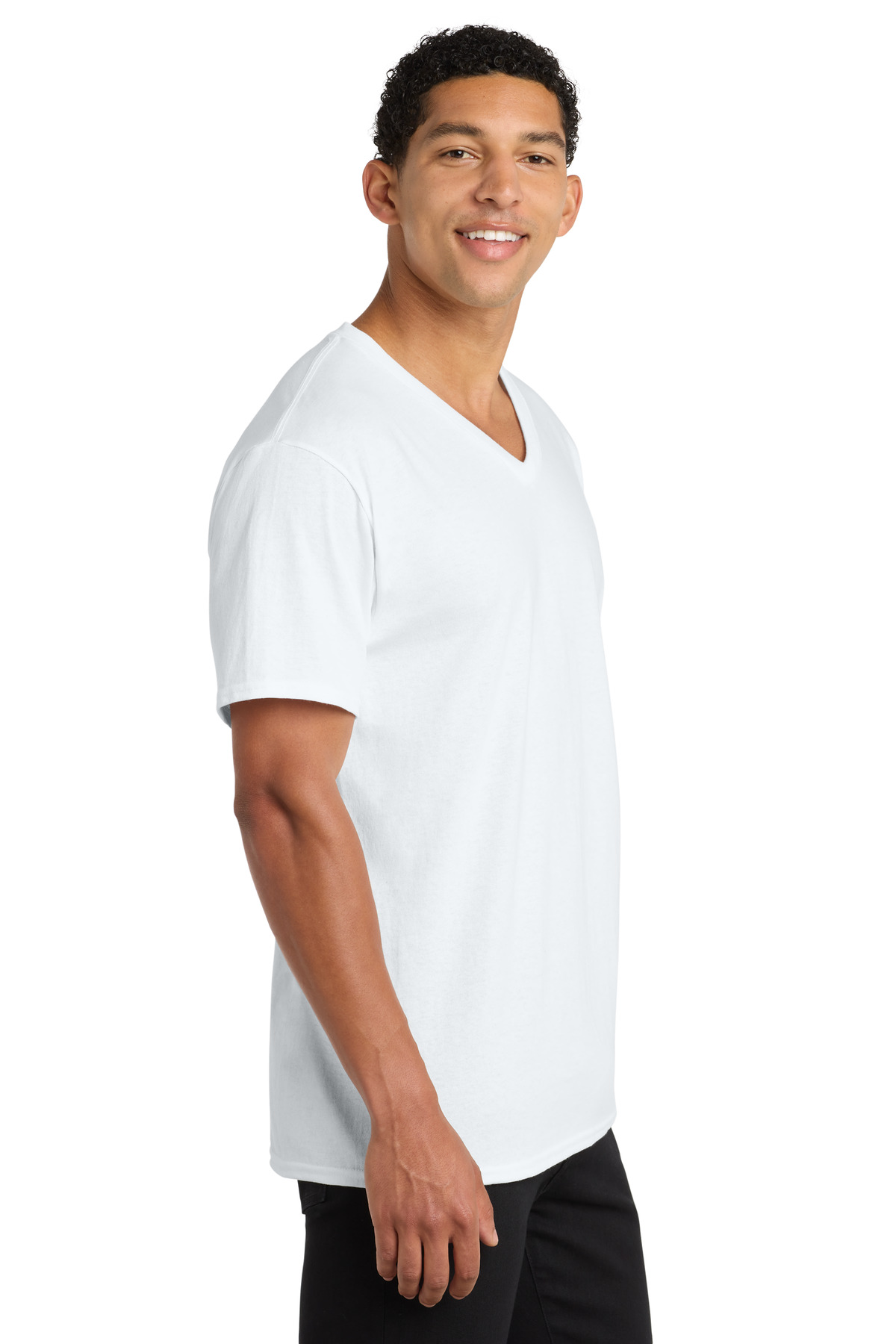 Port & Co Core Cotton V-Neck Tee. PC54V