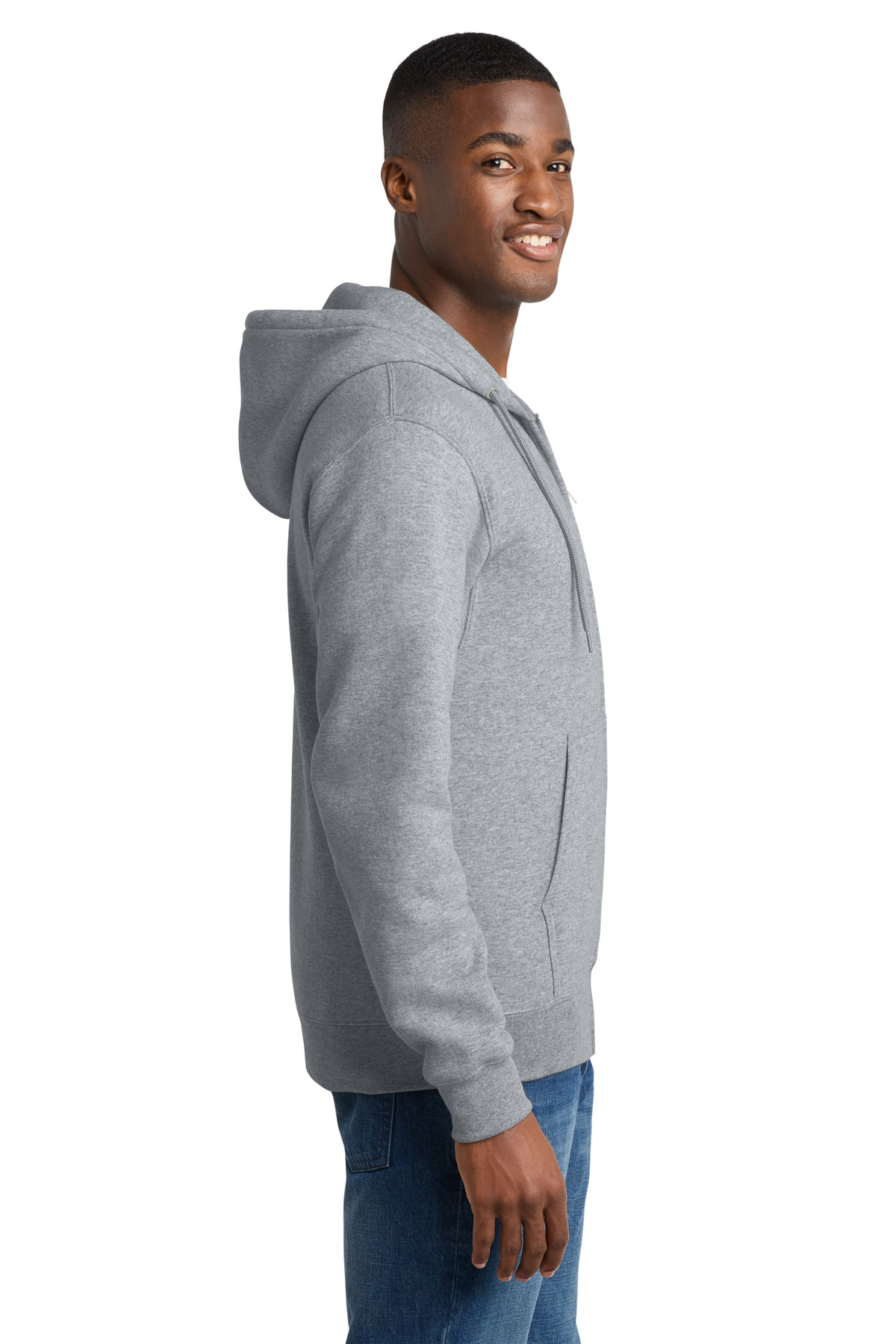 Port & Co Core Fleece Full-Zip Hooded Sweatshirt. PC78ZH