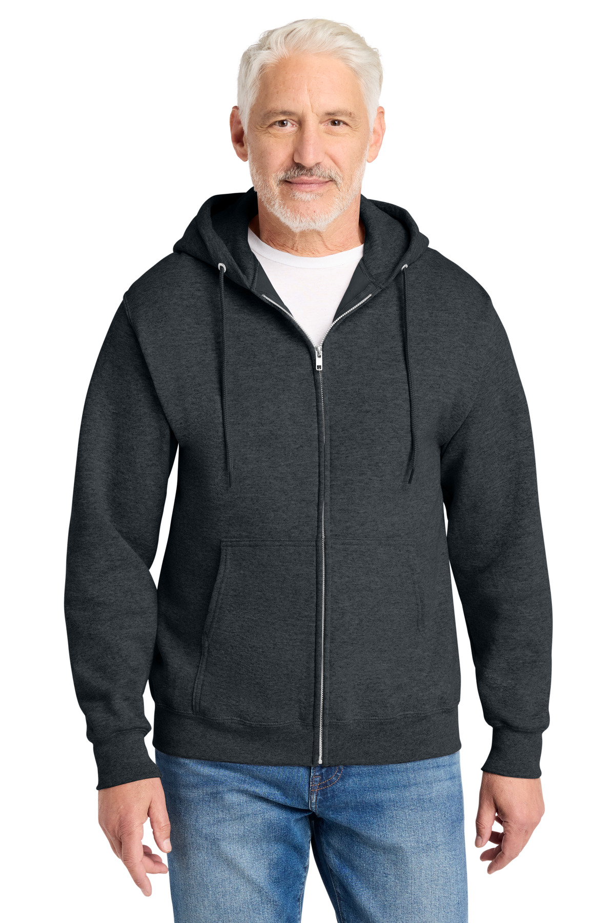 Port & Co PC78ZH swatch in Dark Heather Grey