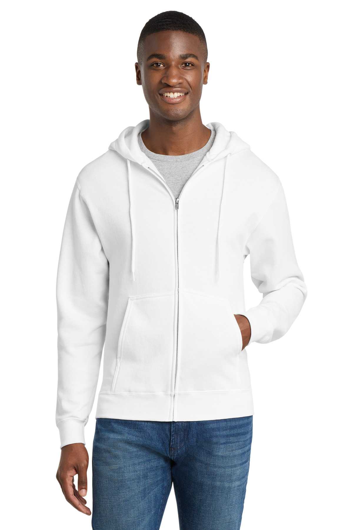Port & Co Core Fleece Full-Zip Hooded Sweatshirt-Port &#38; Company