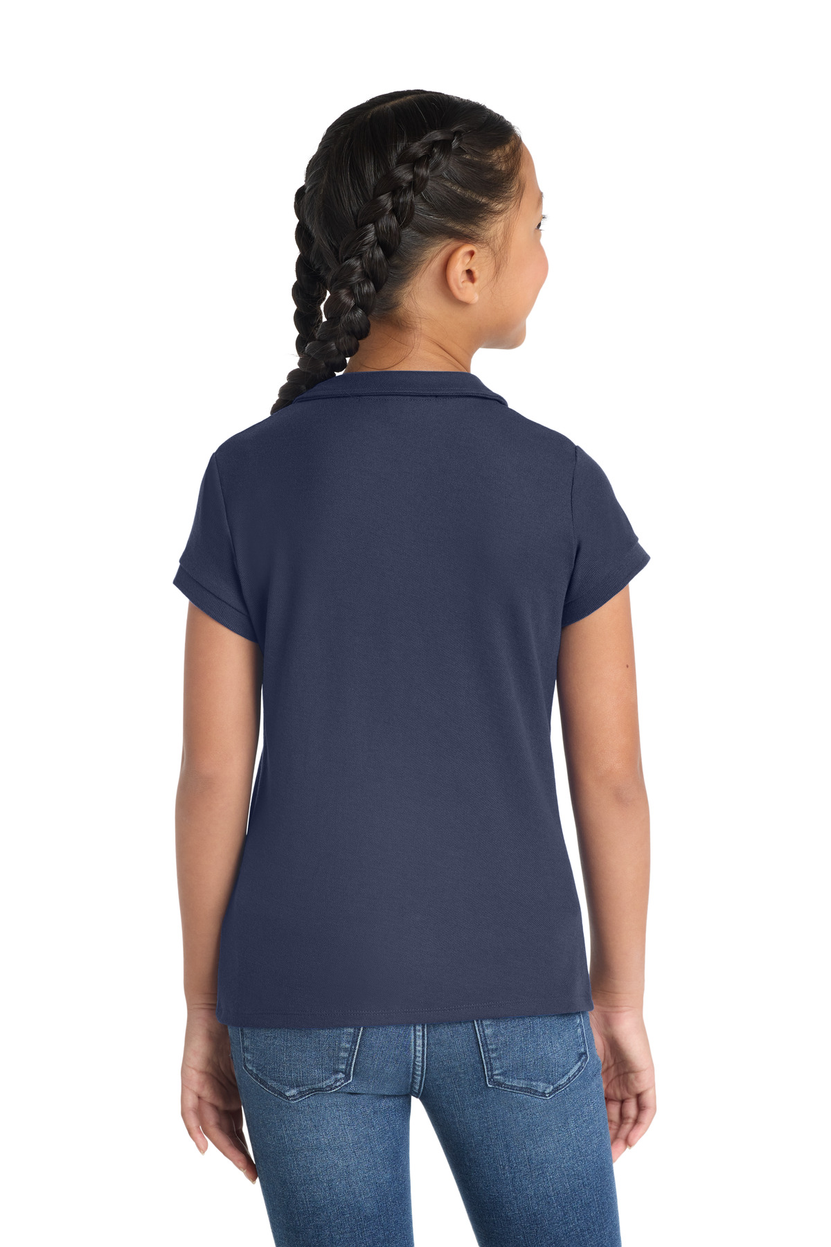 Port Authority Girls Silk Touch Peter Pan Collar Polo. YG503