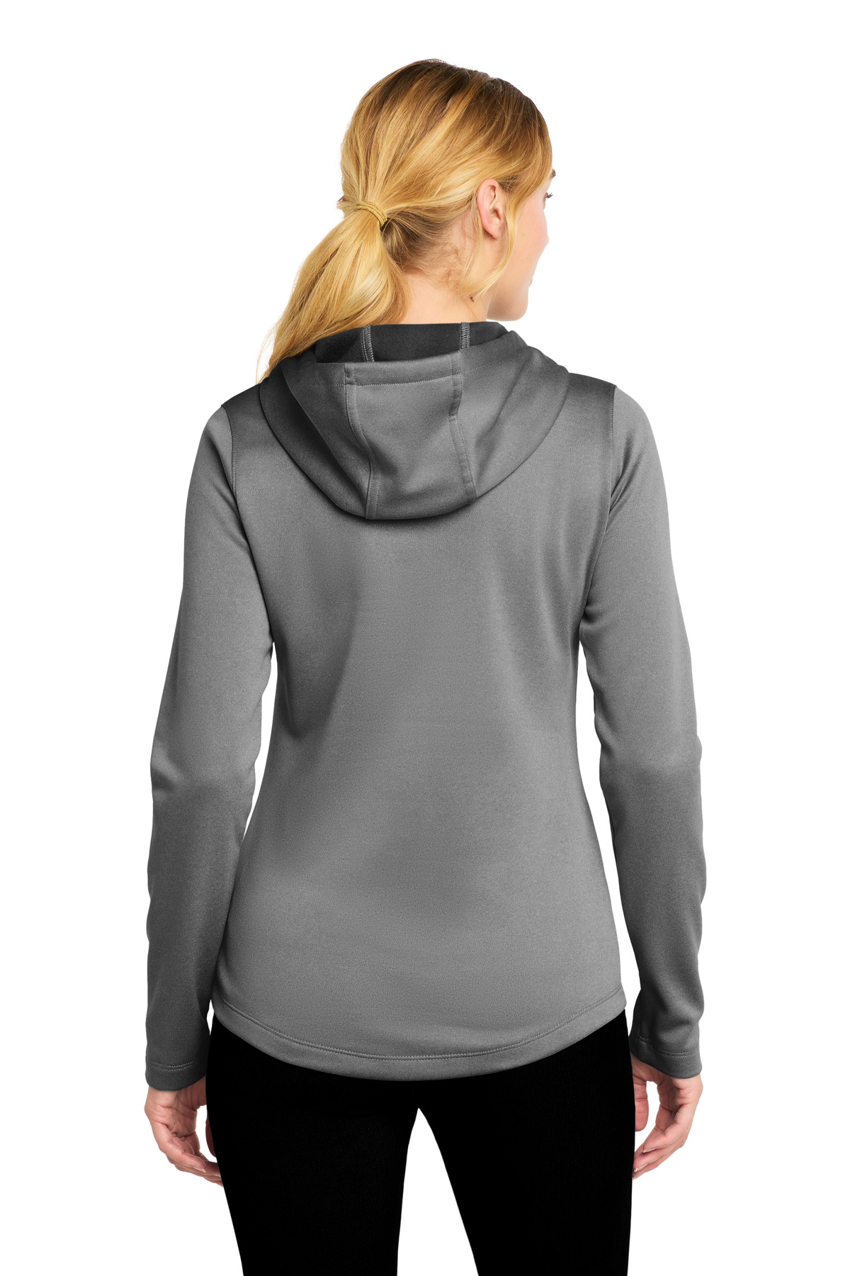 Sport-Tek Women's PosiCharge Sport-Wick Heather Fleece Hooded Pullover. LST264