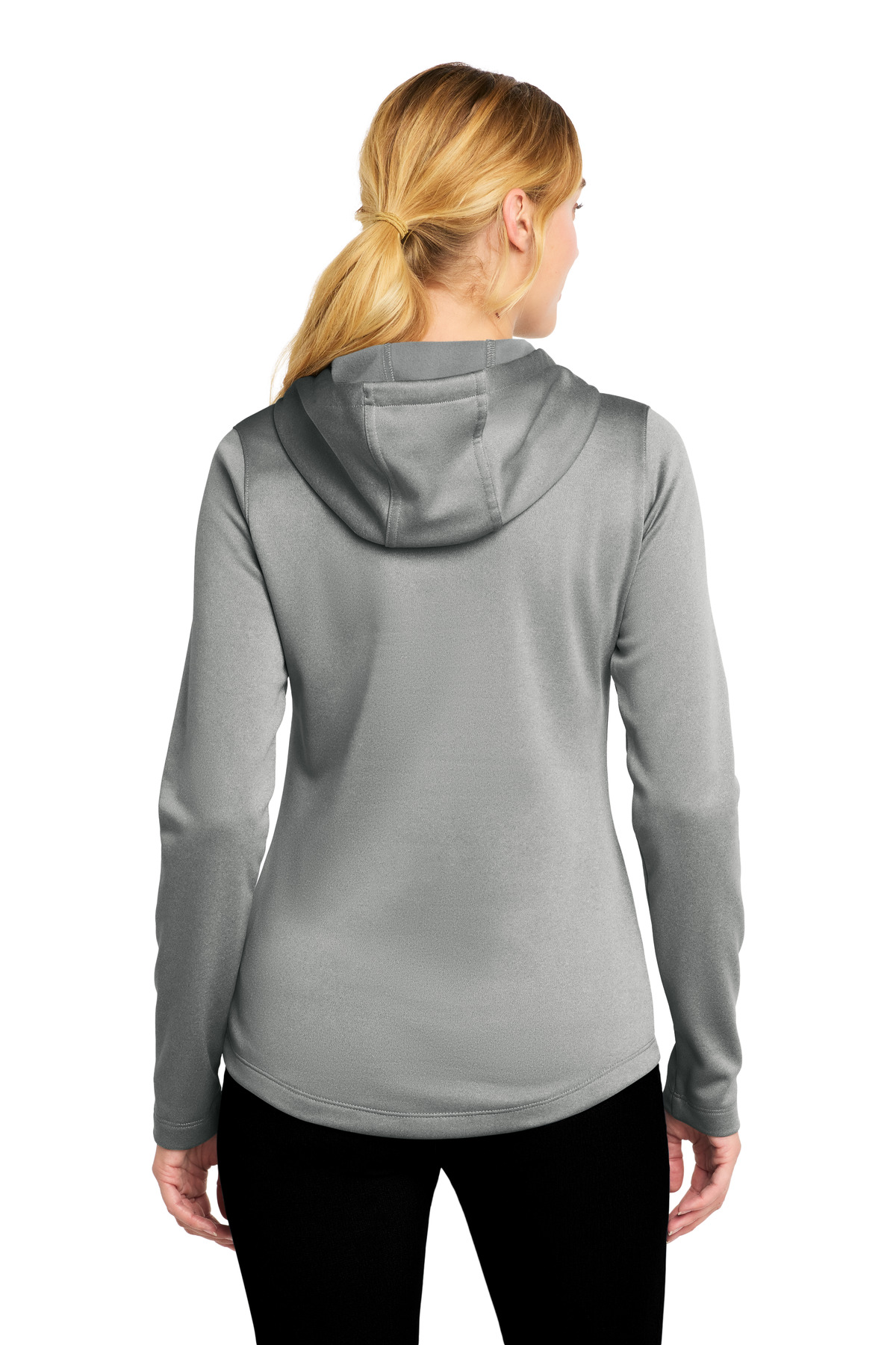 Sport-Tek Women's PosiCharge Sport-Wick Heather Fleece Hooded Pullover. LST264