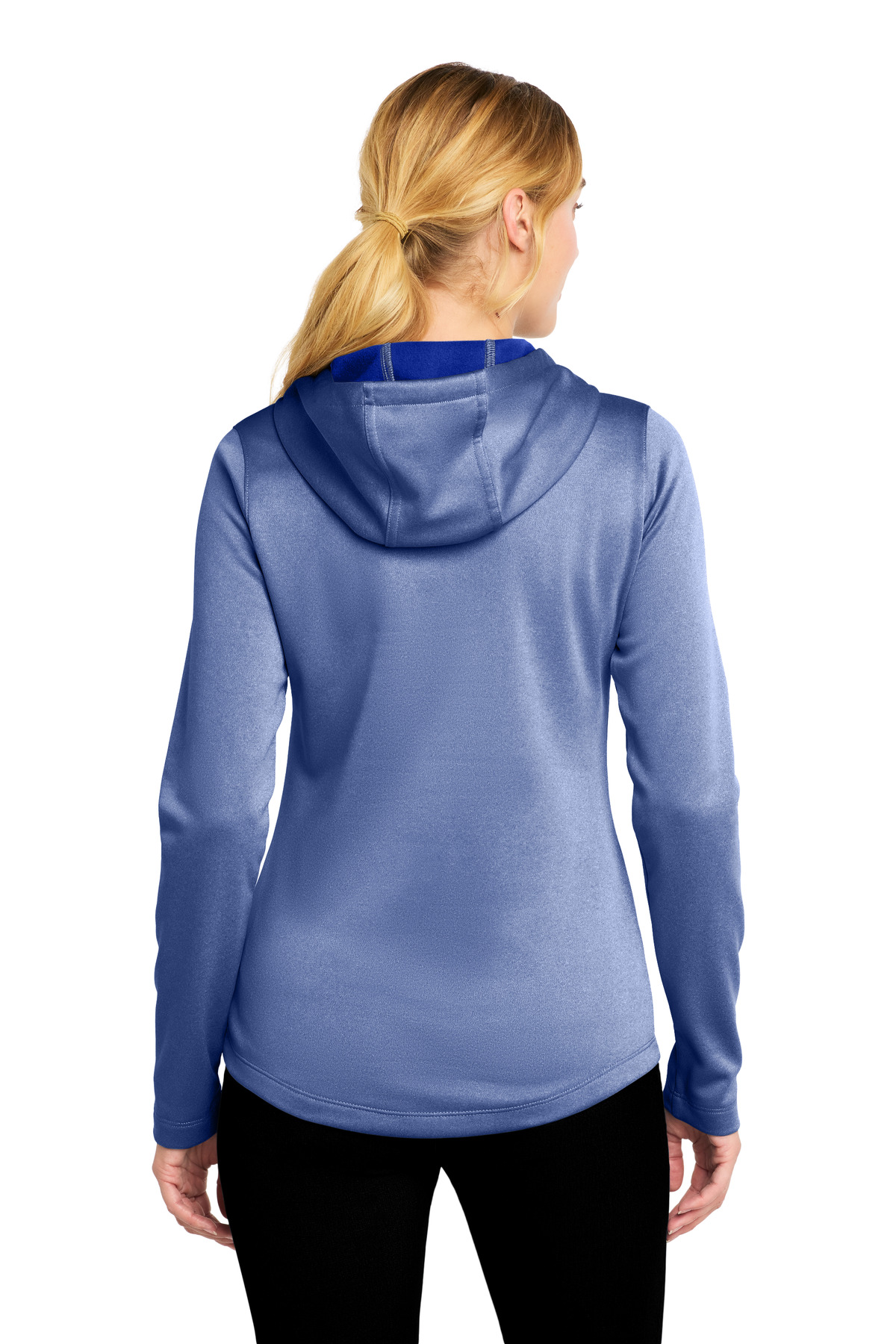Sport-Tek Women's PosiCharge Sport-Wick Heather Fleece Hooded Pullover. LST264