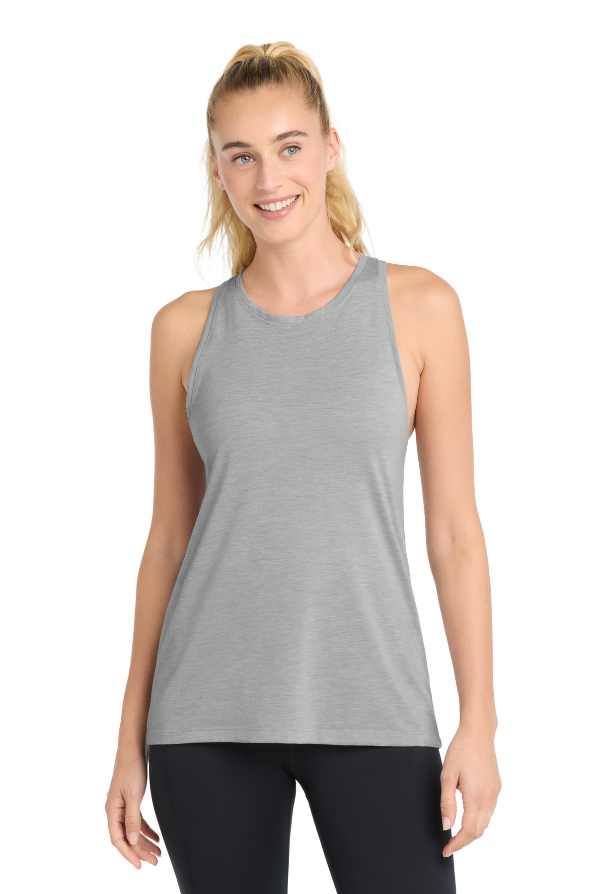 Sport-Tek ® Women's PosiCharge ® Tri-Blend Wicking Tank. LST402 - Light Grey Heather