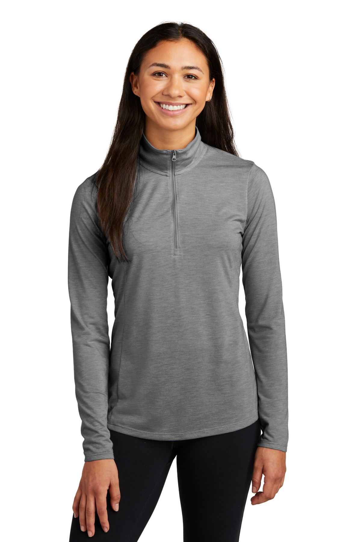 Sport&#45;Tek Women&#39;s PosiCharge Tri&#45;Blend Wicking 1/4&#45;Zip Pullover-Sport-Tek