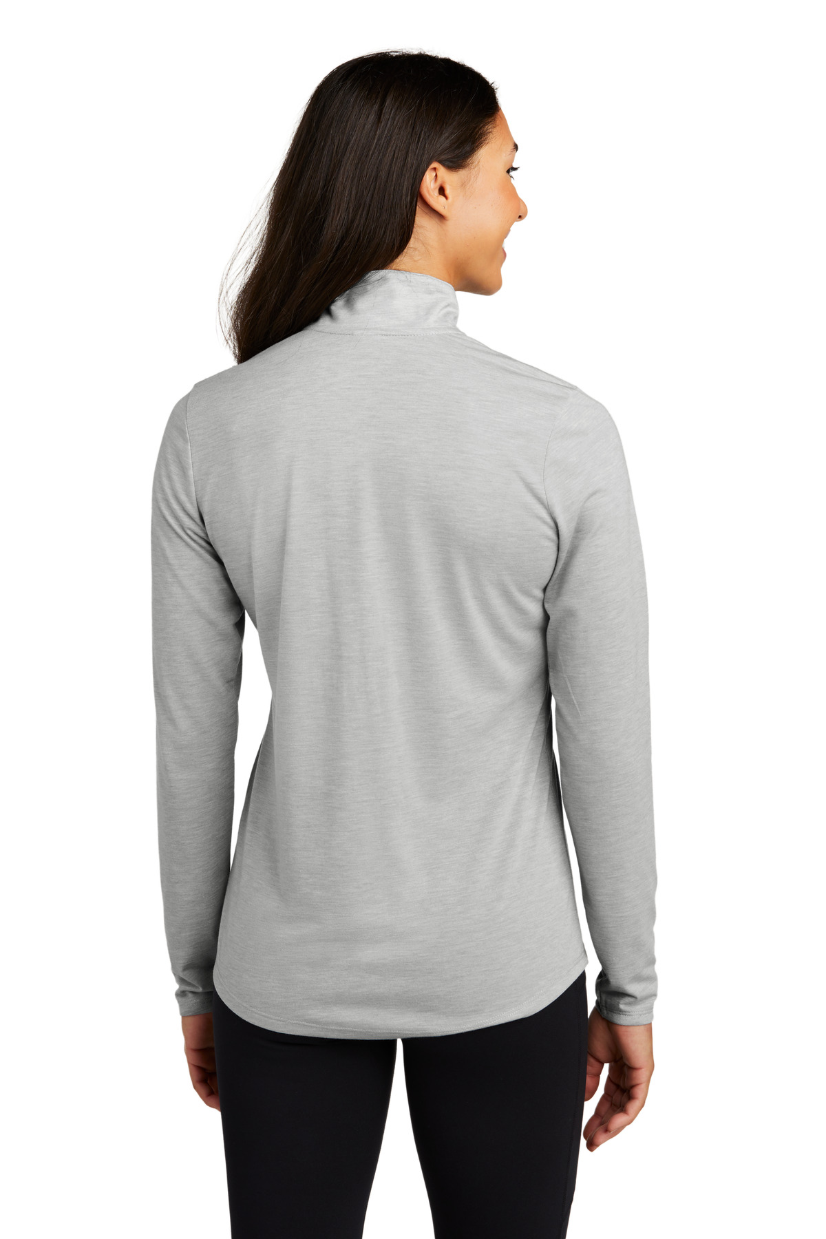 Sport-Tek Women's PosiCharge Tri-Blend Wicking 1/4-Zip Pullover. LST407