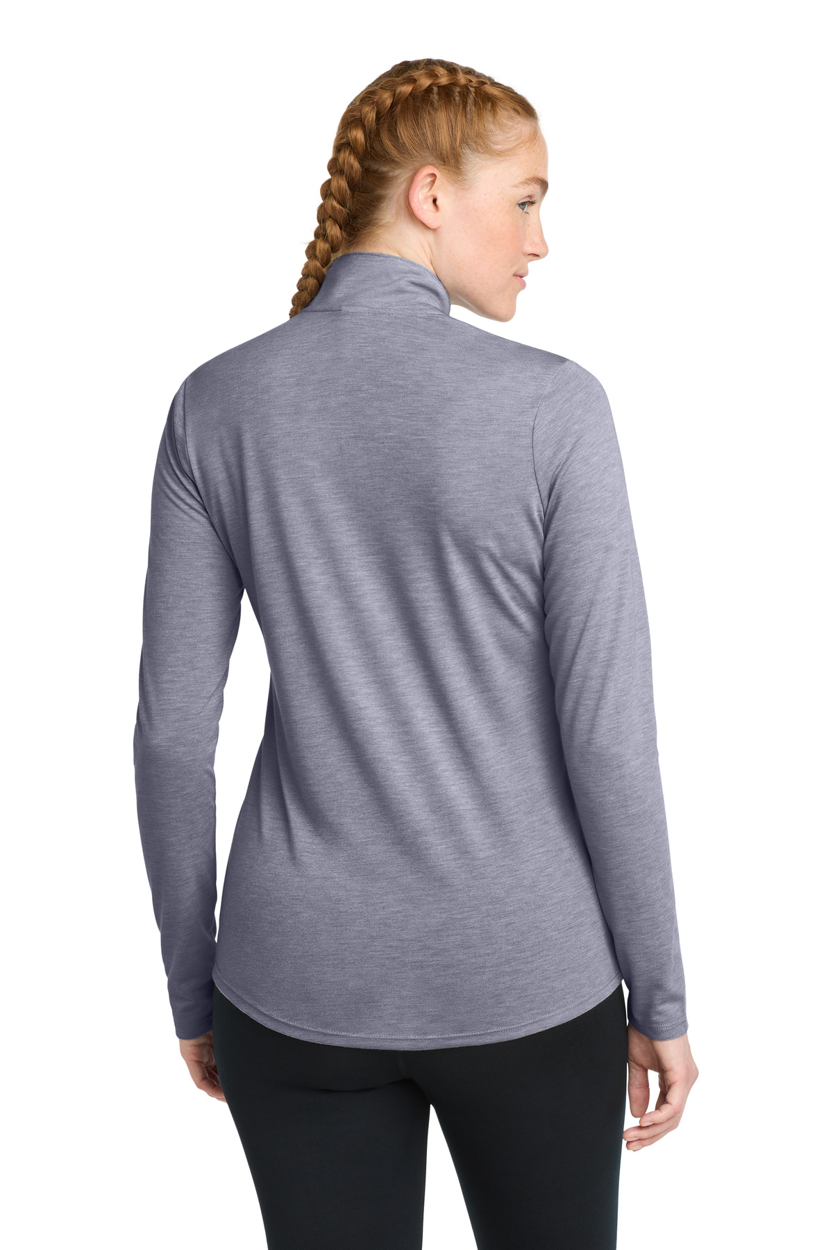 Sport-Tek Women's PosiCharge Tri-Blend Wicking 1/4-Zip Pullover. LST407