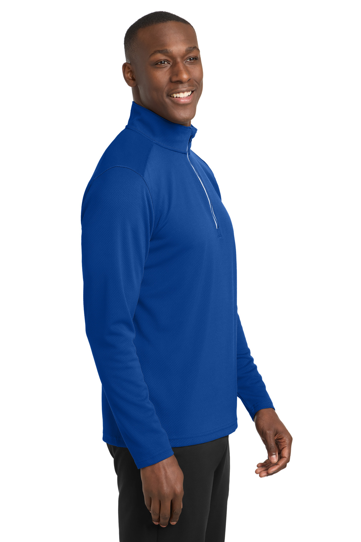 Sport-Tek Sport-Wick Textured 1/4-Zip Pullover. ST860