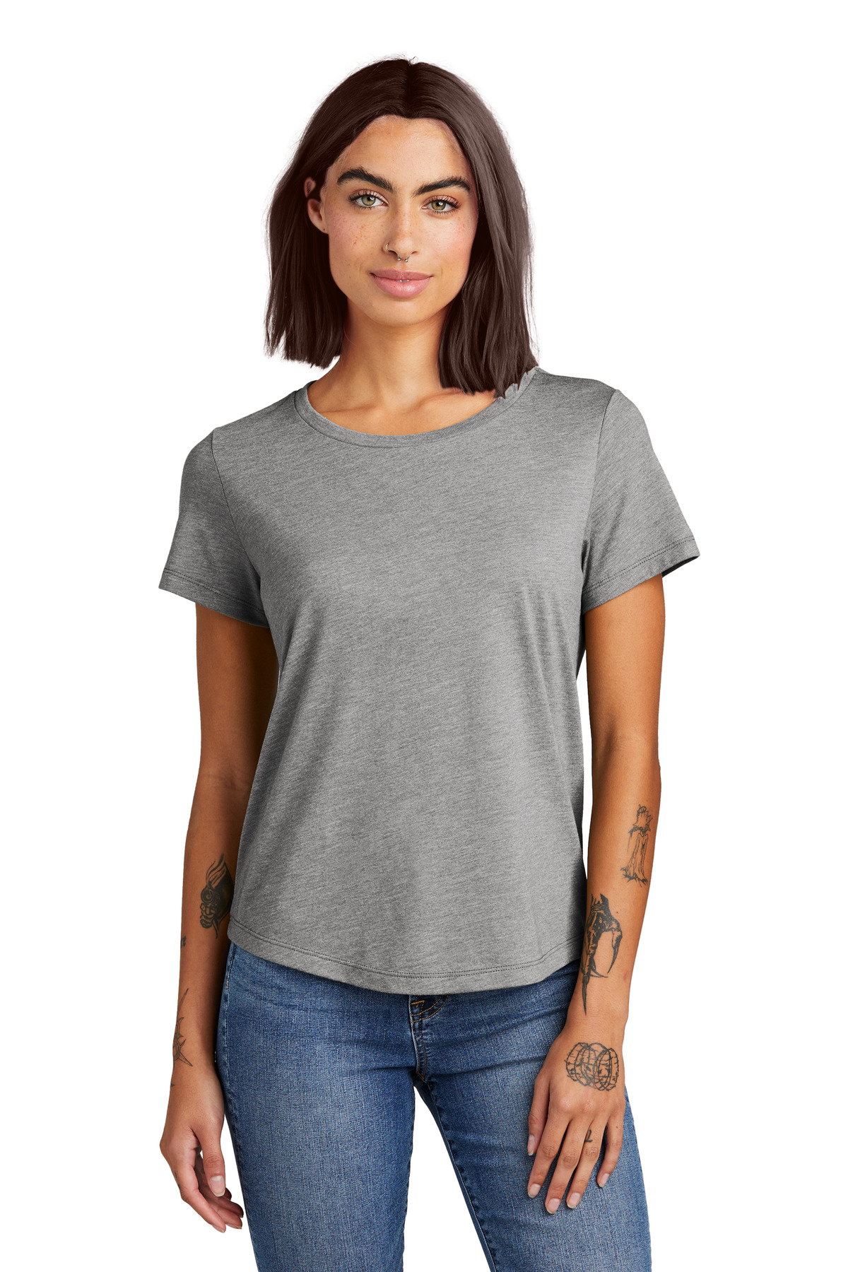 Allmade Women&#8216;s Relaxed Tri-Blend Scoop Neck Tee-