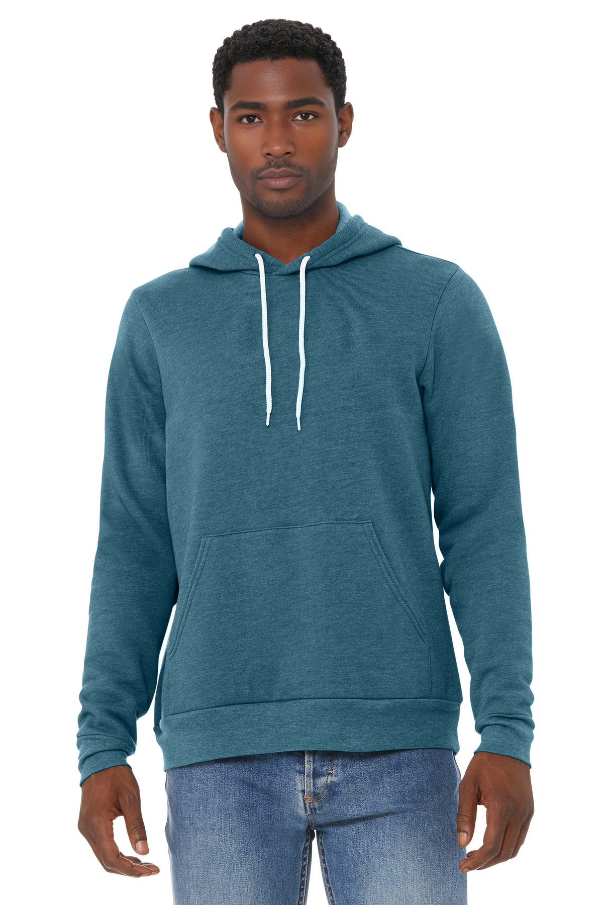 Bella + Canvas BC3719 swatch in Heather Deep Teal