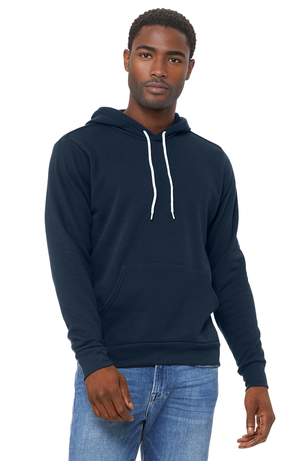 BELLA+CANVAS  ®  Unisex Sponge Fleece Pullover Hoodie. BC3719 - Front Model
