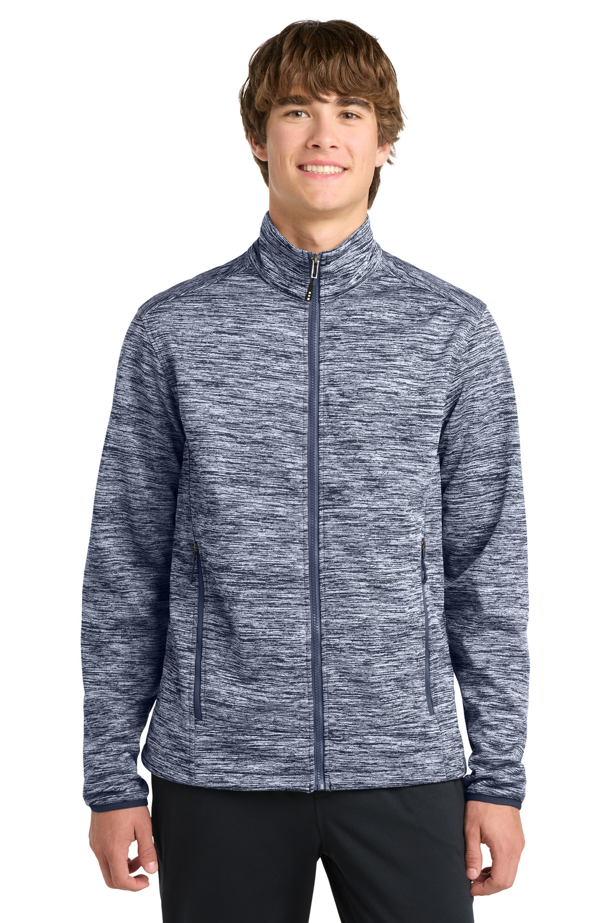 DISCONTINUED Sport-Tek PosiCharge Electric Heather Soft Shell Jacket. JST30
