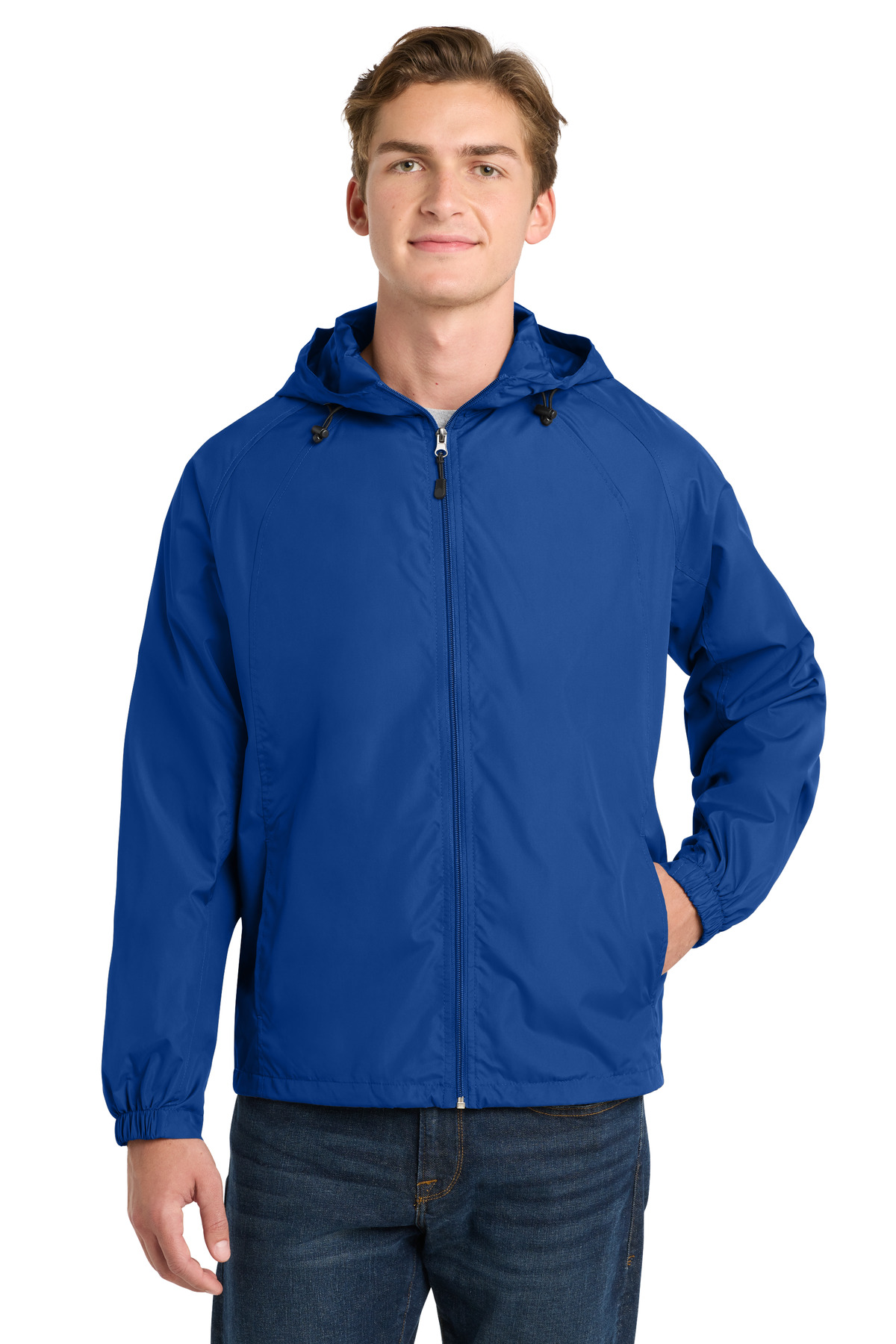 Sport-Tek Hooded Raglan Jacket. JST73