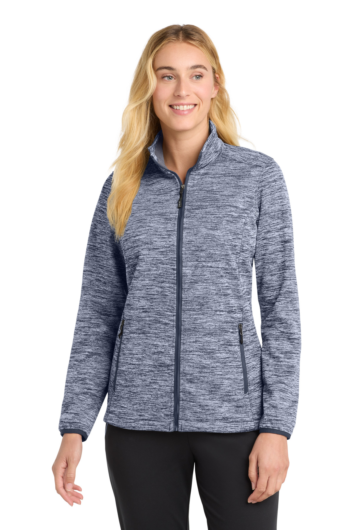 DISCONTINUED Sport-Tek Women's PosiCharge Electric Heather Soft Shell Jacket. LST30