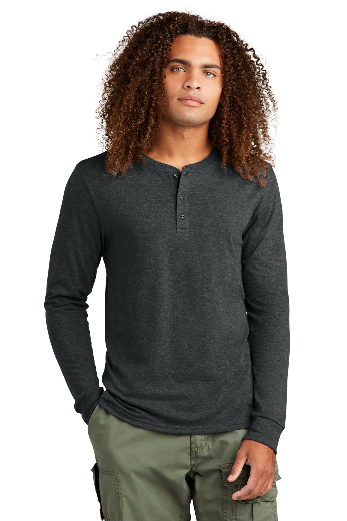 District Perfect Tri Long Sleeve Henley-