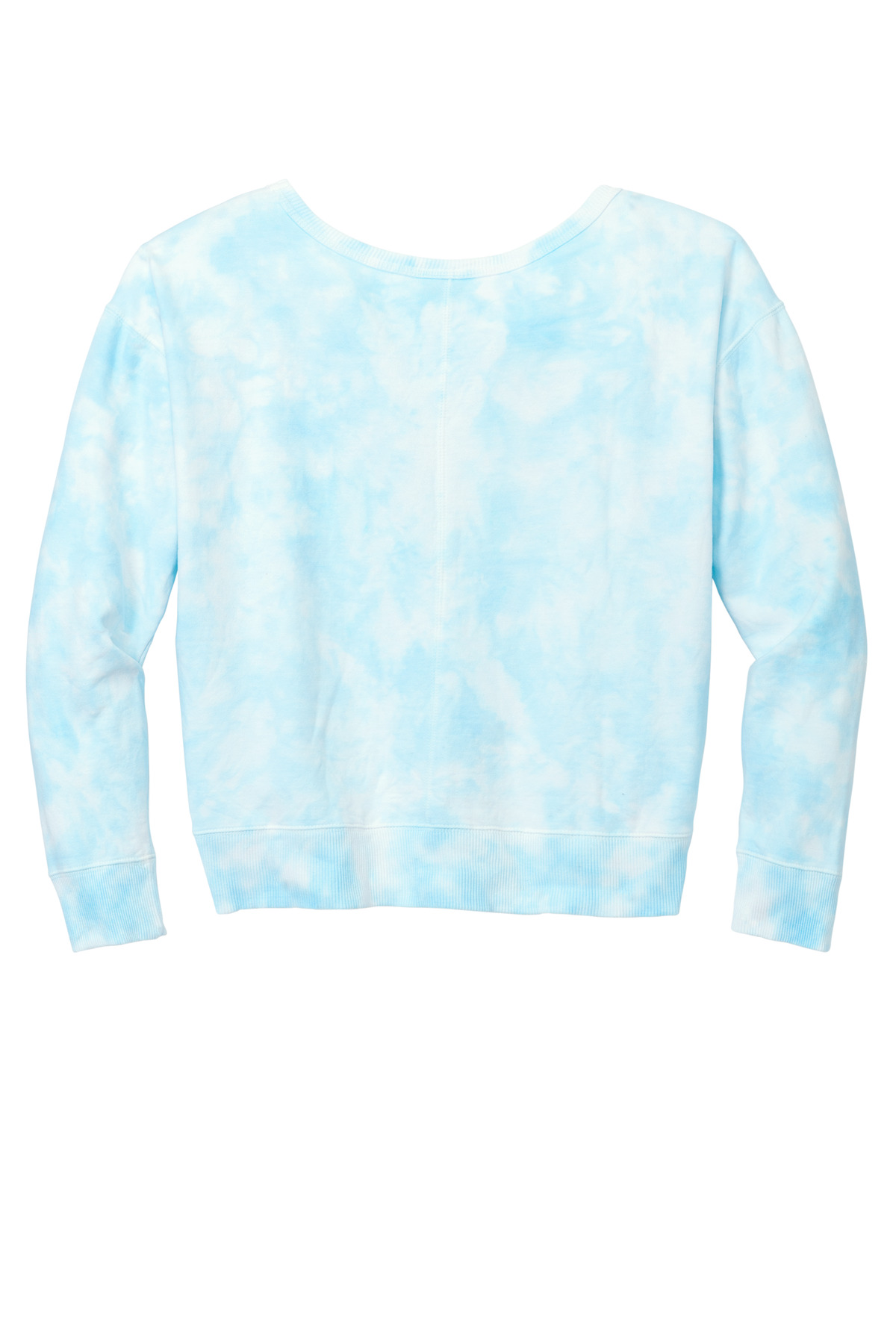 Port & Company Women's Beach Wash Cloud Tie-Dye V-Neck Sweatshirt LPC140V