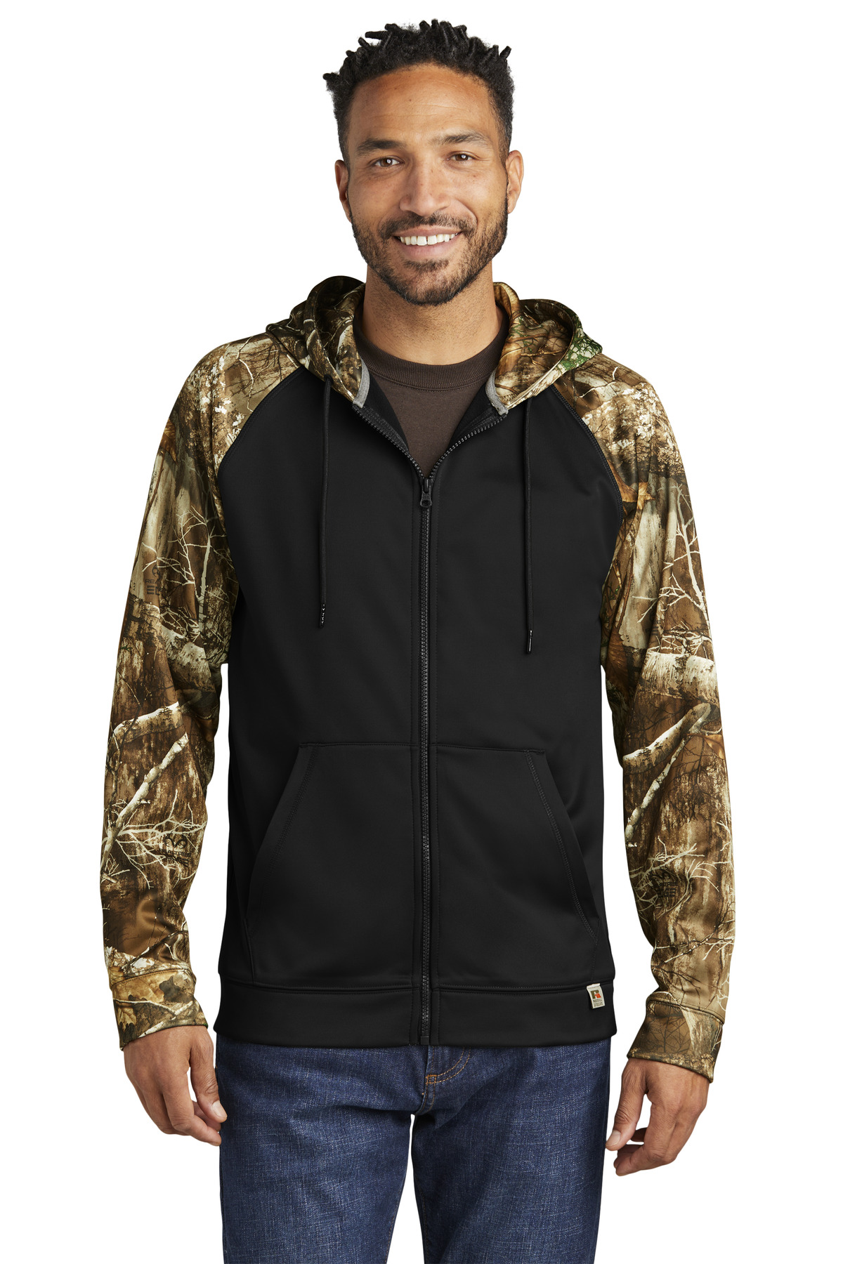 Russell Outdoors Realtree Performance Colorblock Full-Zip Hoodie-Russell Outdoors