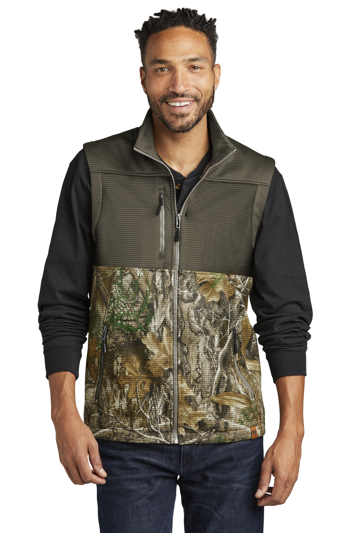 Russell Outdoors Realtree Atlas Colorblock Soft Shell Vest-Russell Outdoors